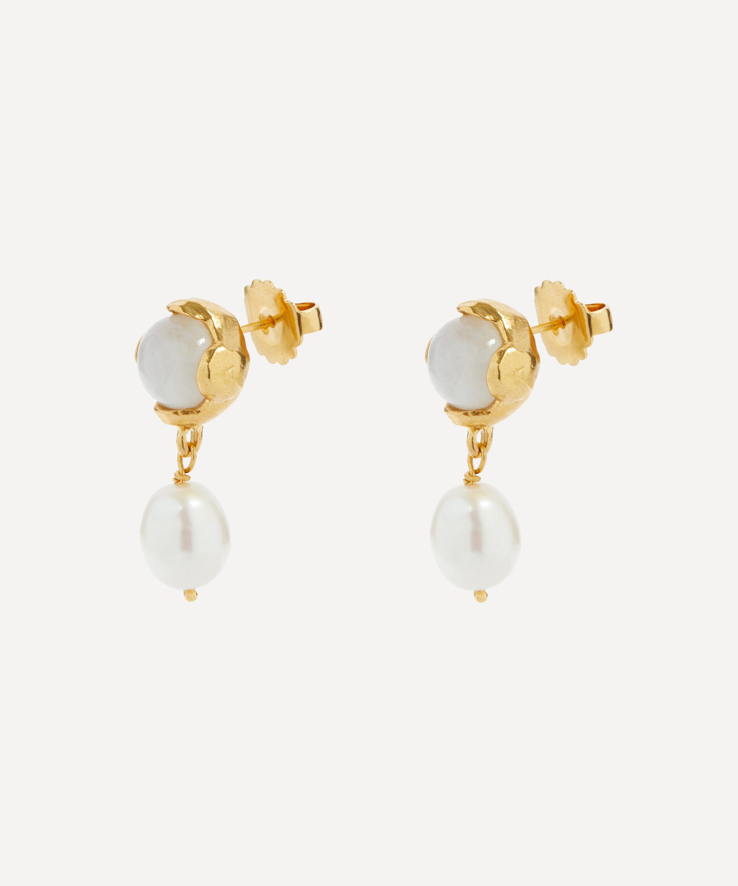 Alighieri - 24ct Gold-Plated The Moonlight Capture Drop Earrings image number 1