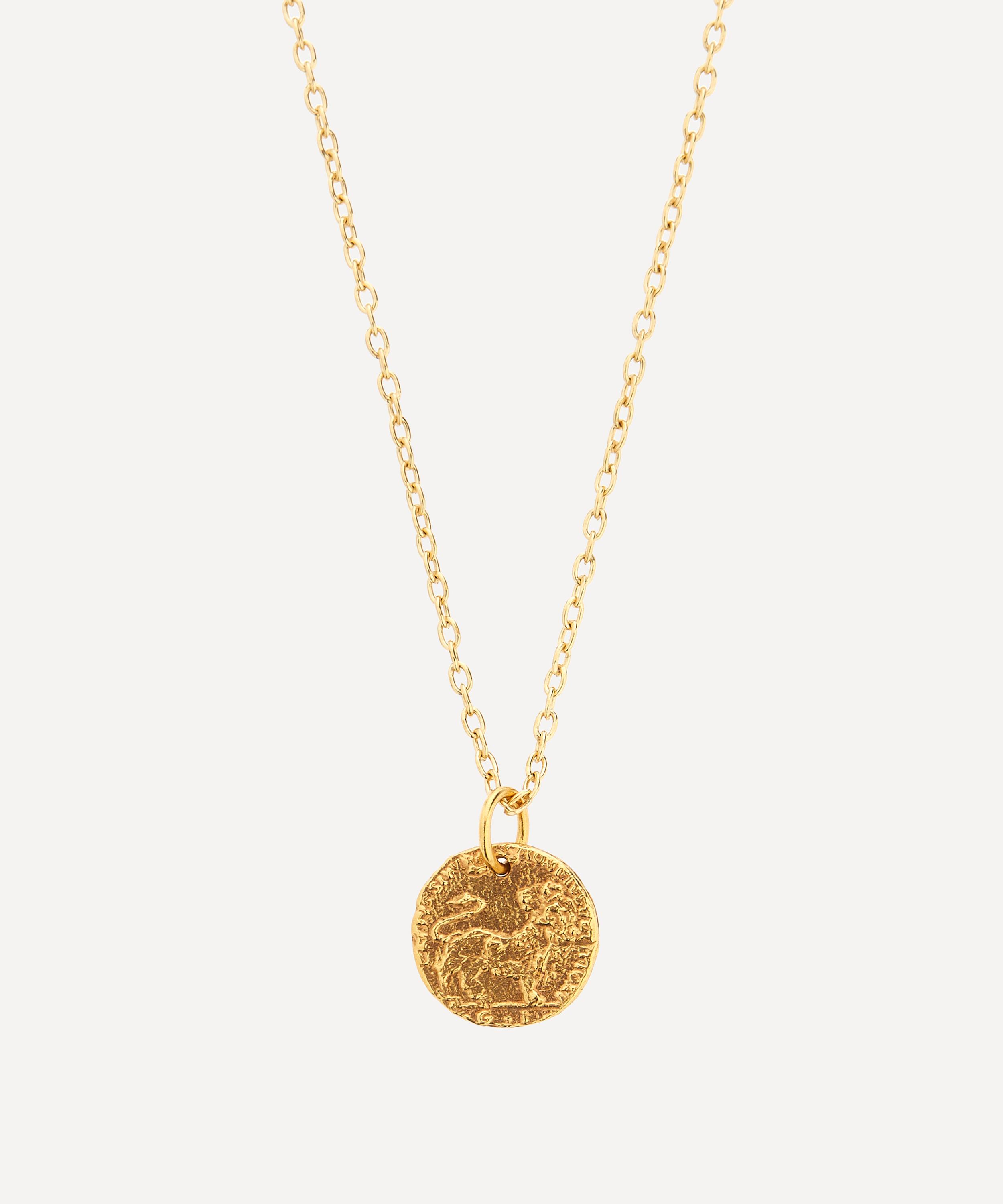 Alighieri 24ct Gold Plated Baby Lion Cub Pendant Necklace Liberty