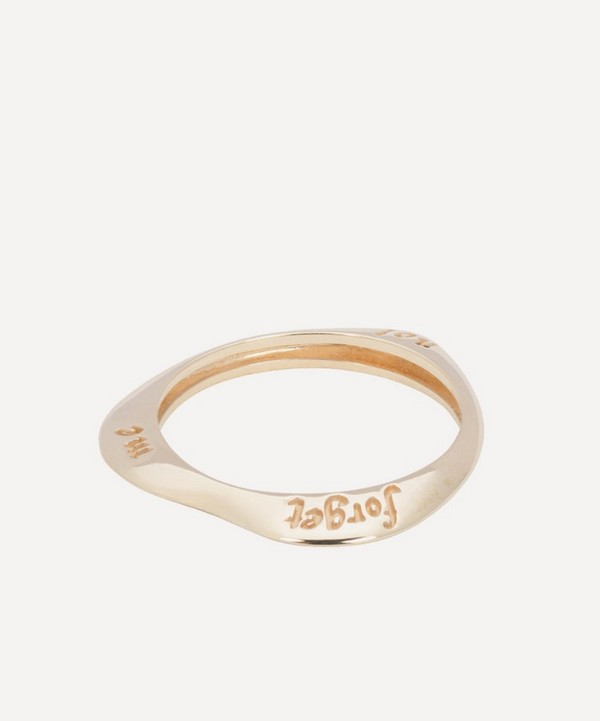 Anna + Nina - 14ct Gold Forget Me Not Pinky Ring image number null