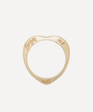 Anna + Nina - 14ct Gold Forget Me Not Pinky Ring image number 1