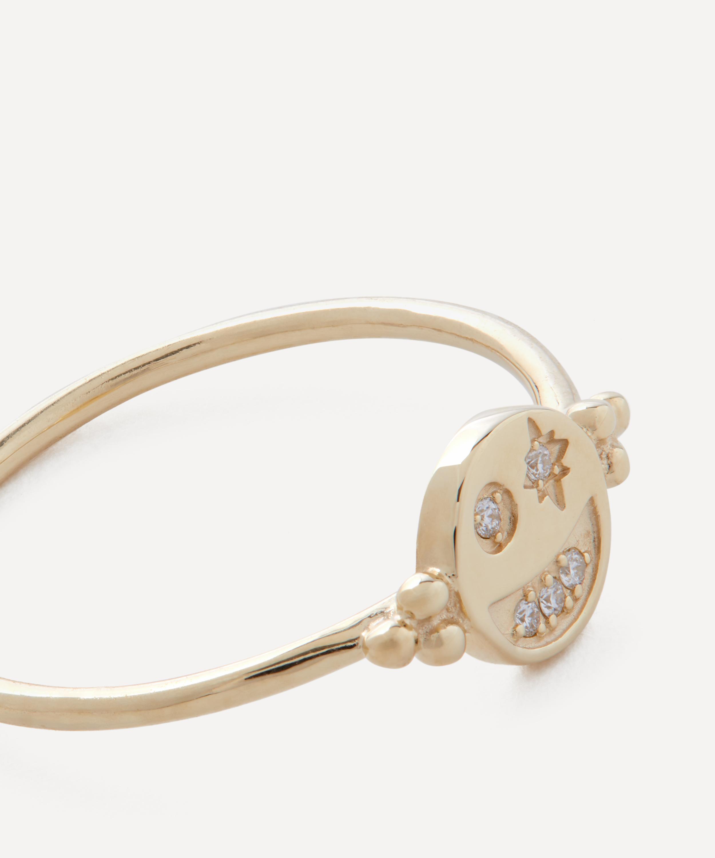 Anna + Nina - 14ct Gold Moody Diamond Ring image number 1