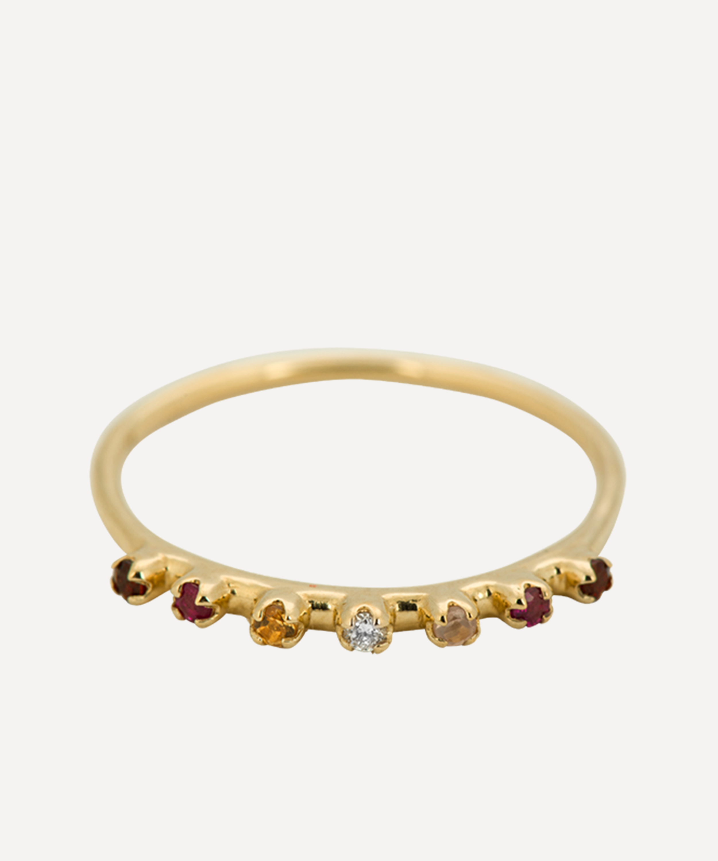 Anna + Nina - 14ct Gold Rainbow Ring image number 0