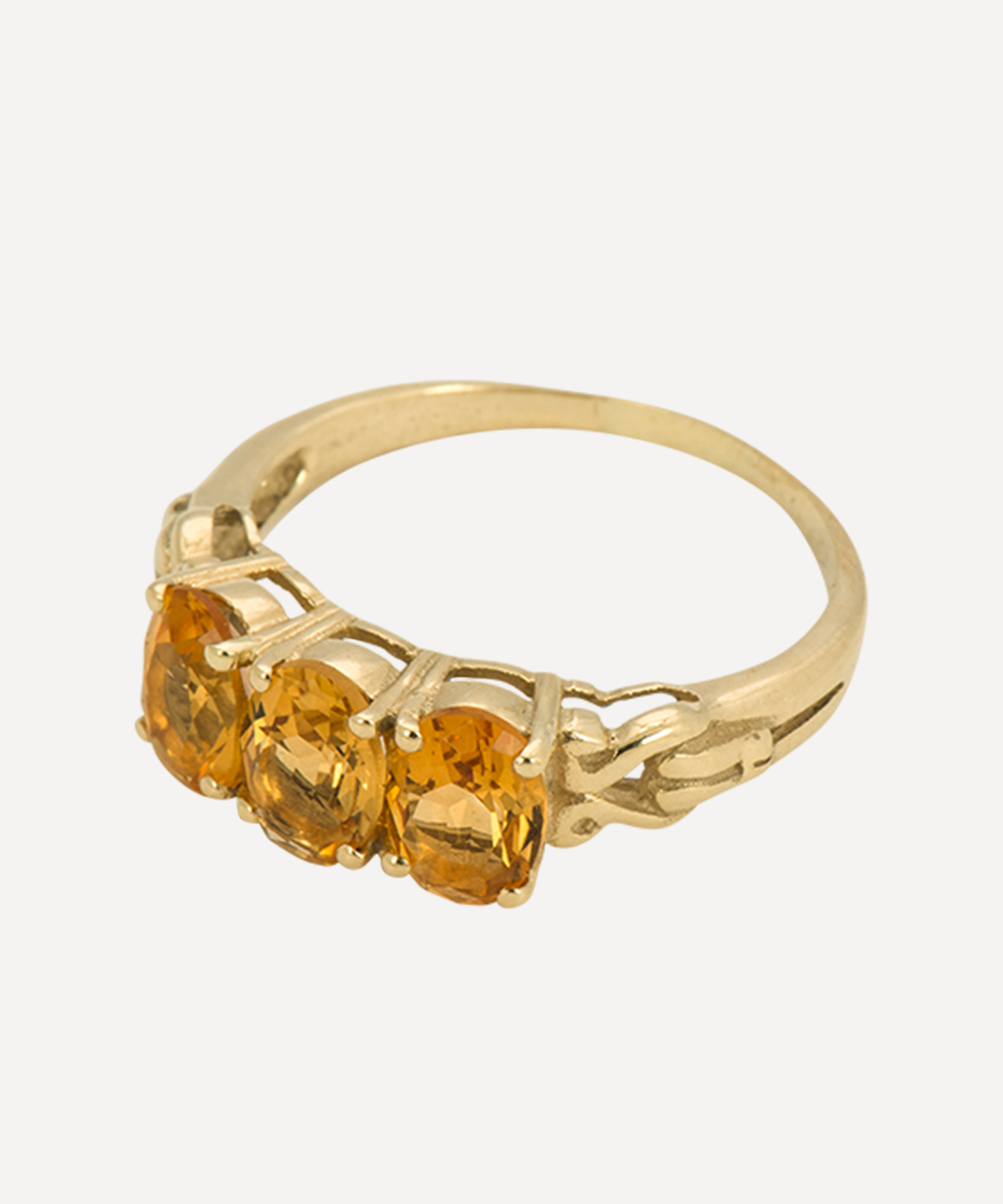Anna + Nina - 14ct Gold Rose Citrine Ring image number 