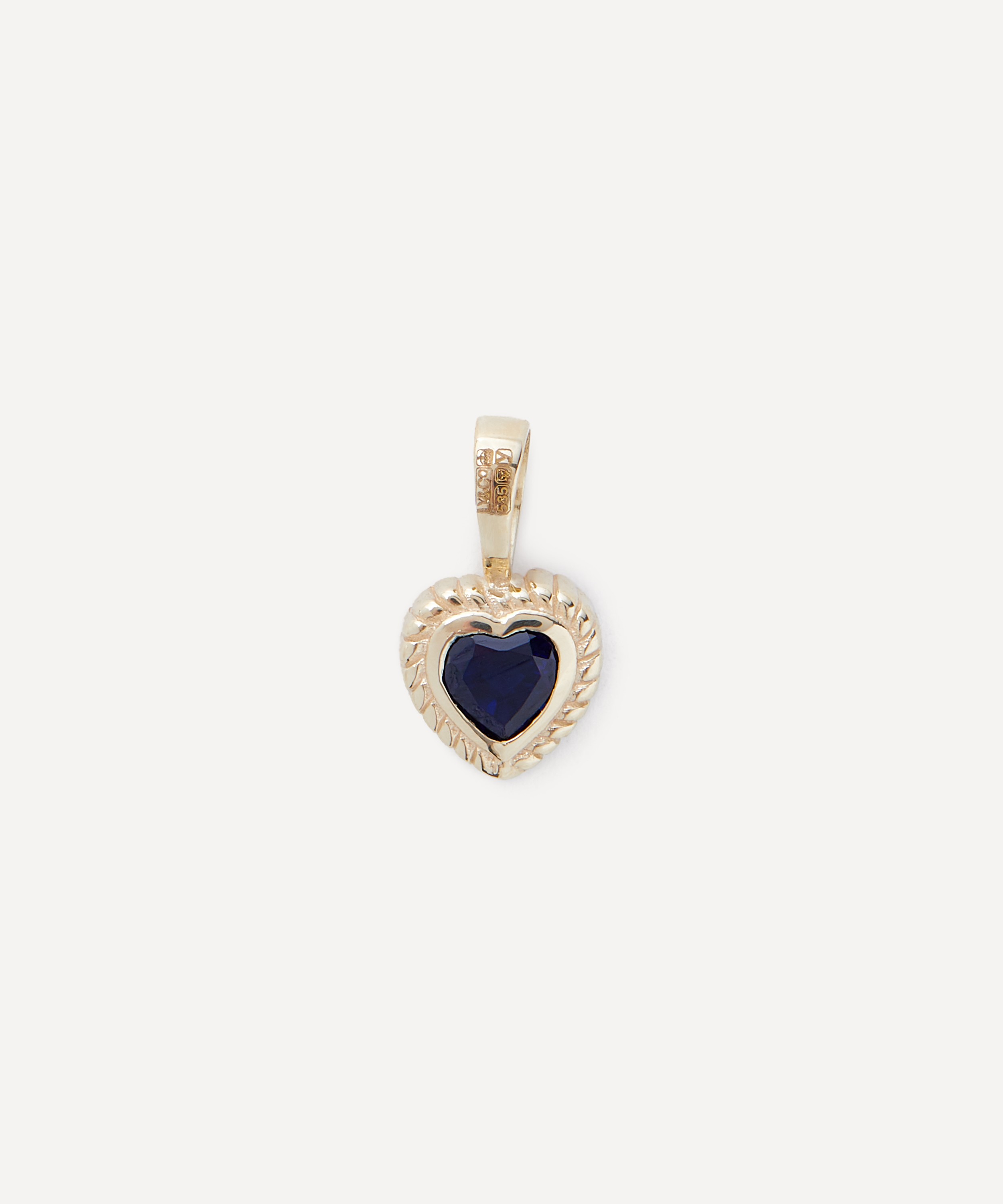 Anna + Nina - 14ct Gold Sapphire Heart Necklace Charm