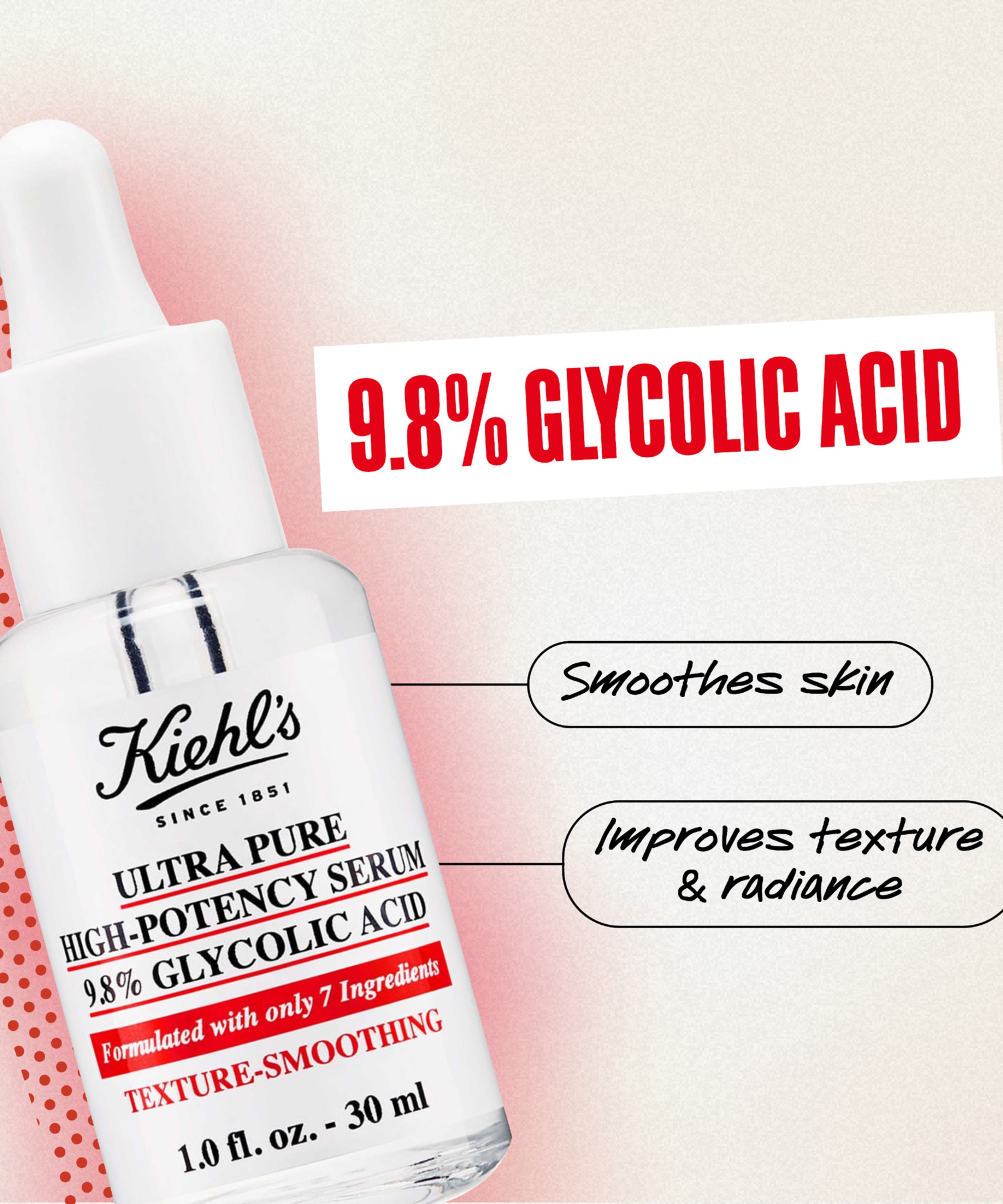 Kiehl's - Ultra Pure High-Potency Serum 9.8% Glycolic Acid 30ml image number 2
