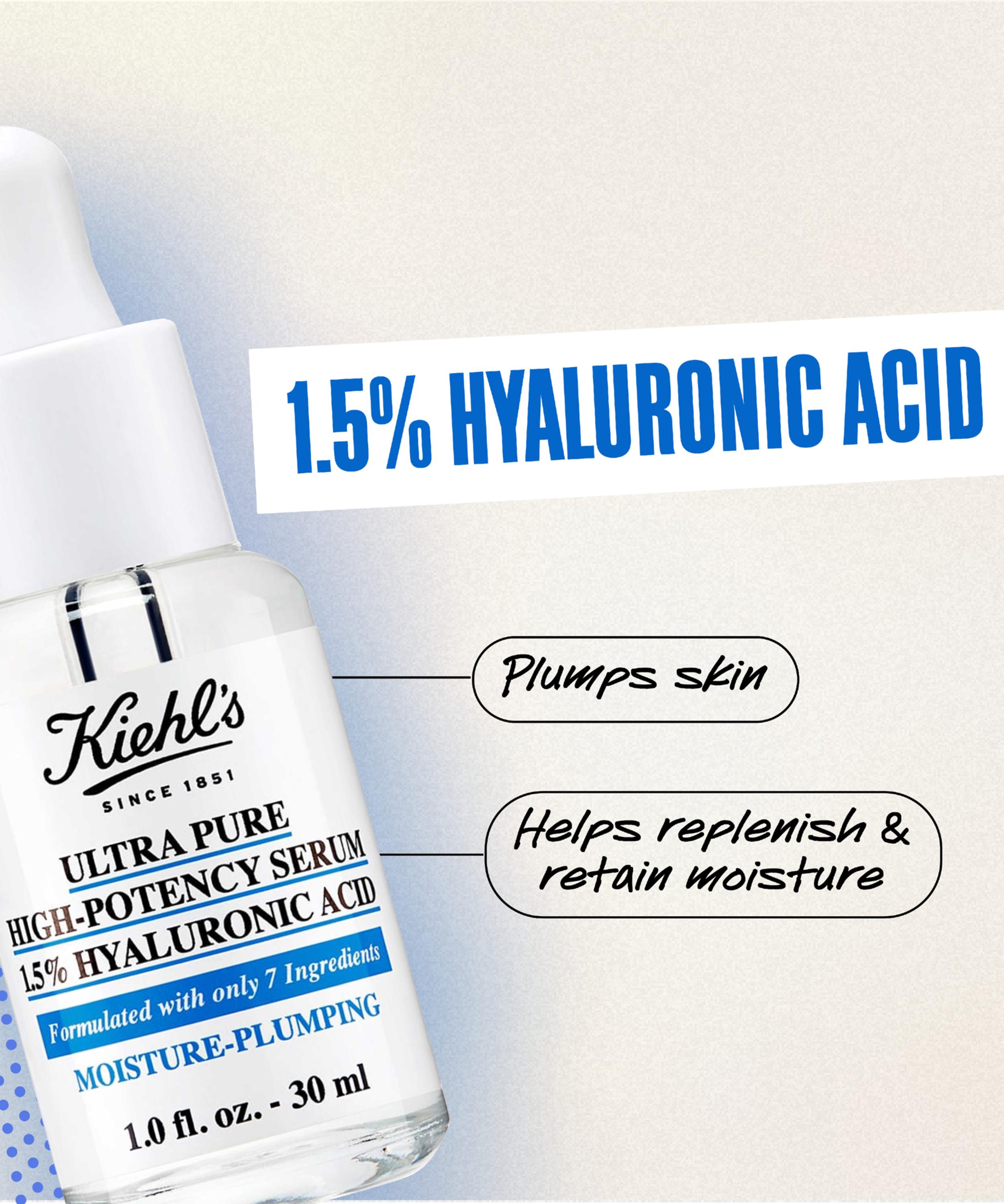 Kiehl's - Ultra Pure High-Potency Serum 1.5% Hyaluronic Acid 30ml image number 2