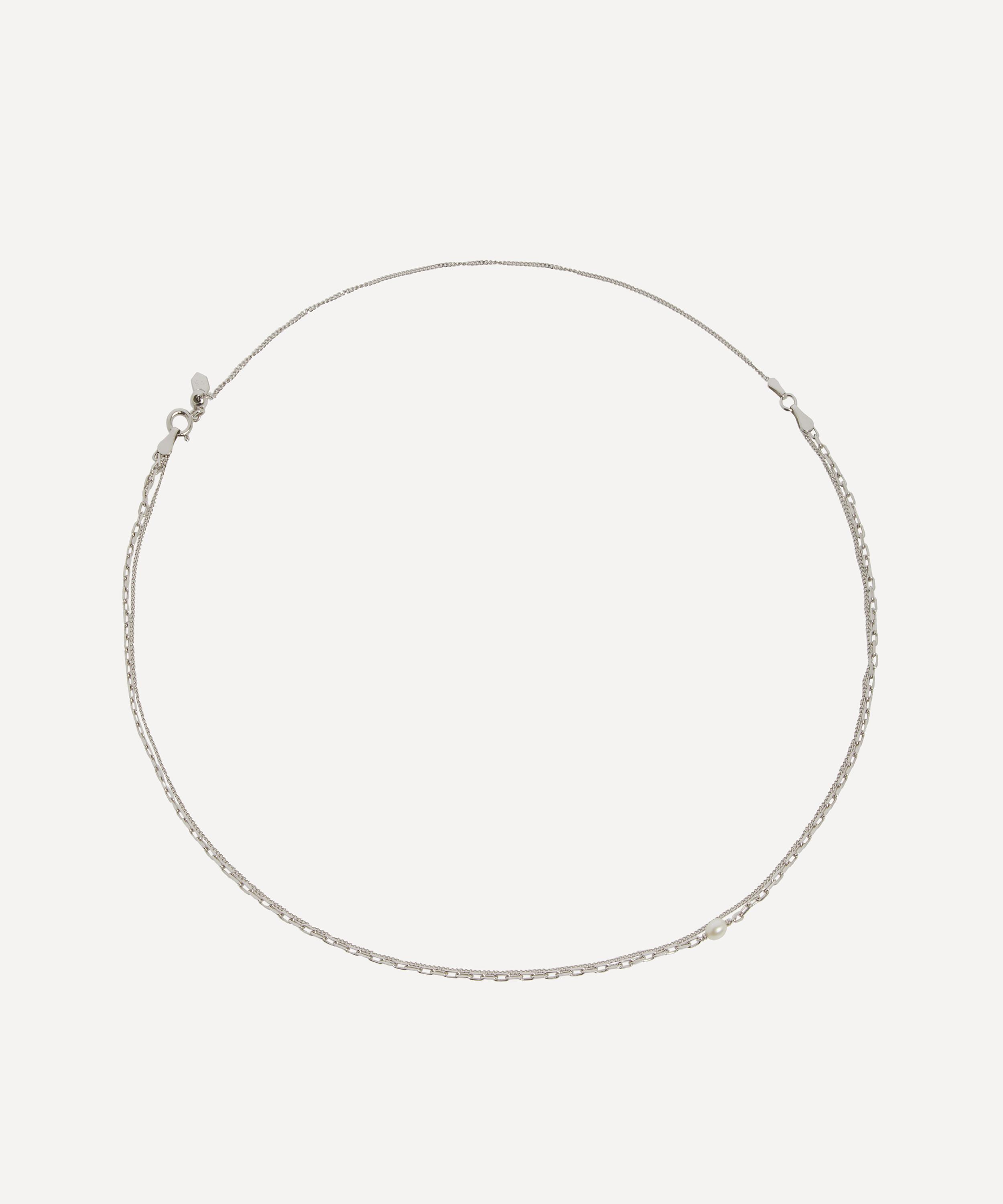 Maria Black - White Rhodium-Plated Silver Cantare Chain Necklace image number 0