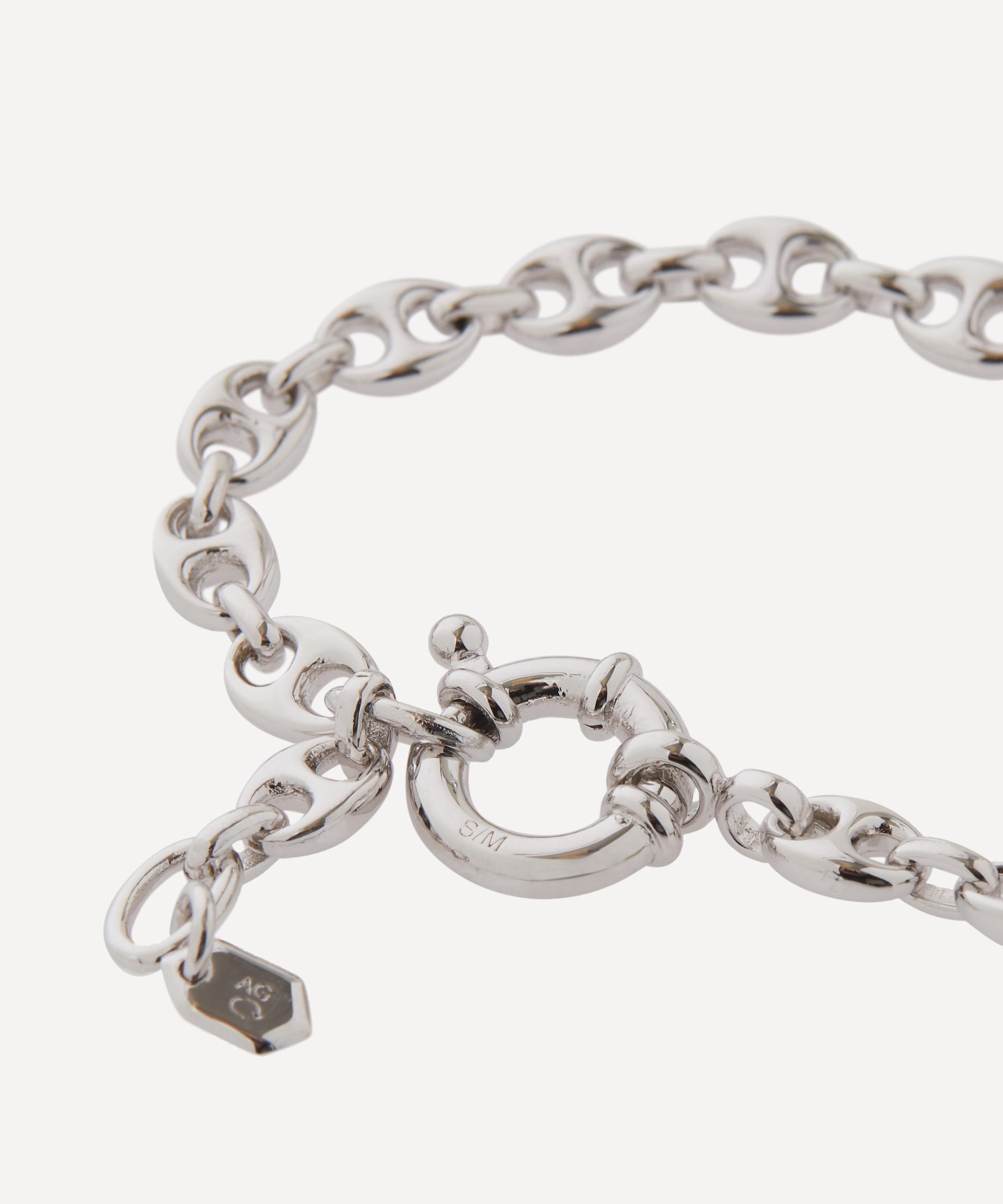 Maria Black - White Rhodium-Plated Silver Cosmopolitan Chain Bracelet image number 2
