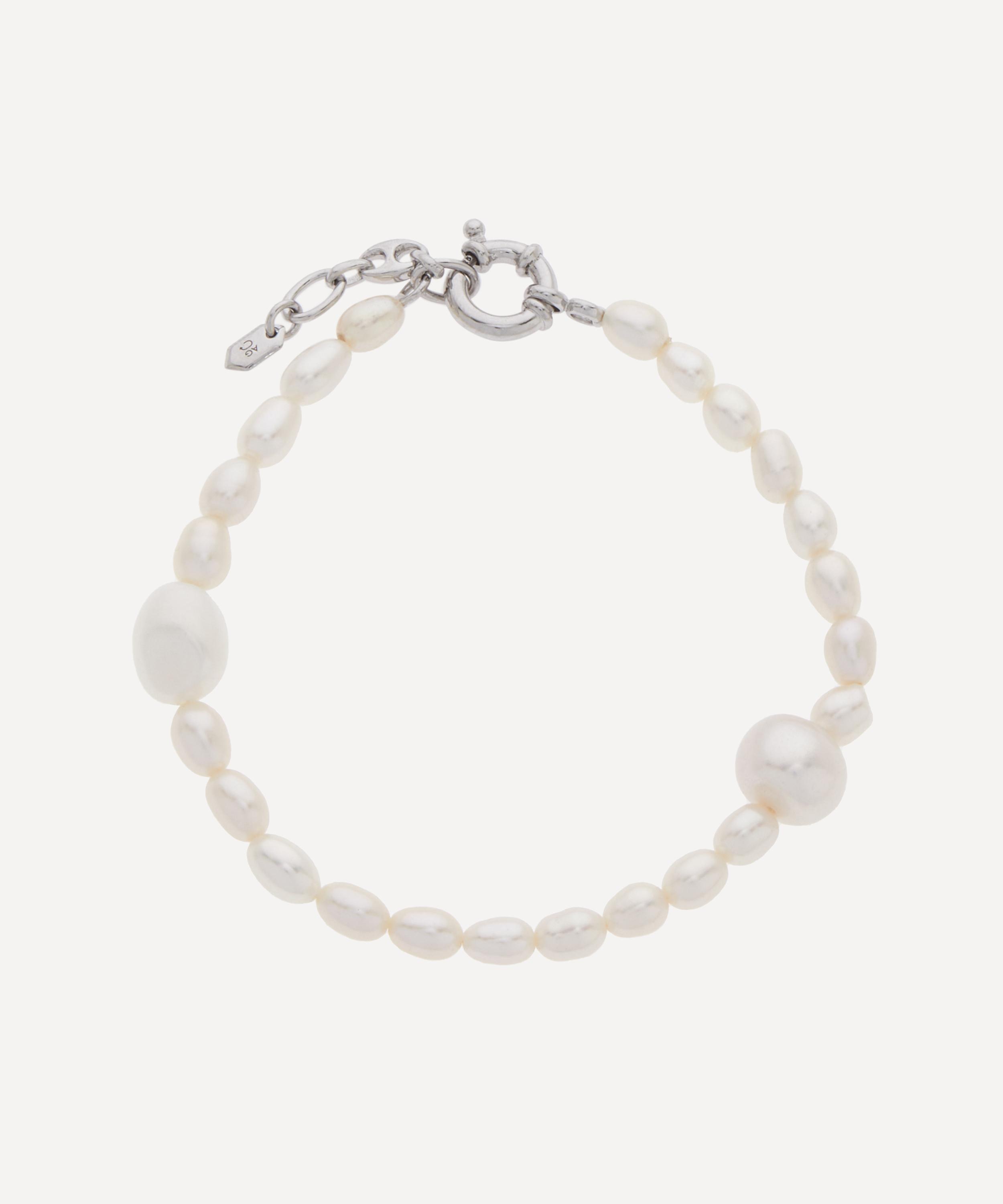 Maria Black - White Rhodium-Plated Silver Martini Pearl Bracelet
