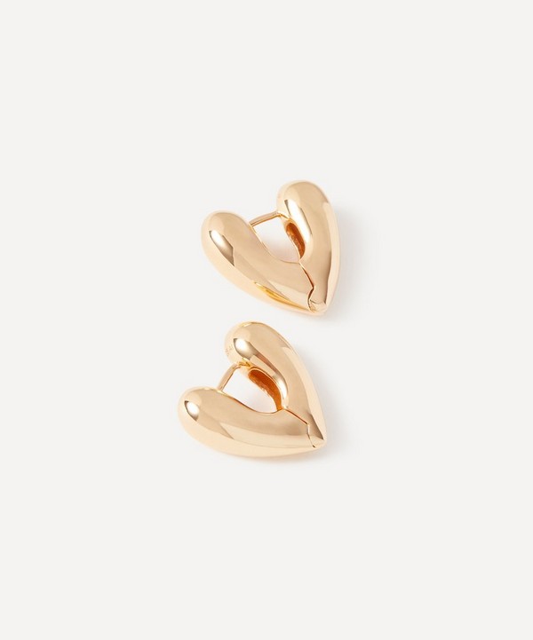 Annika Inez - 14ct Gold-Plated Heart Hoops image number null