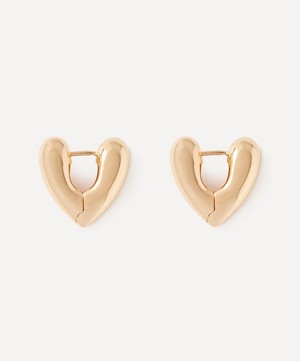 Annika Inez - 14ct Gold-Plated Heart Hoops image number 1