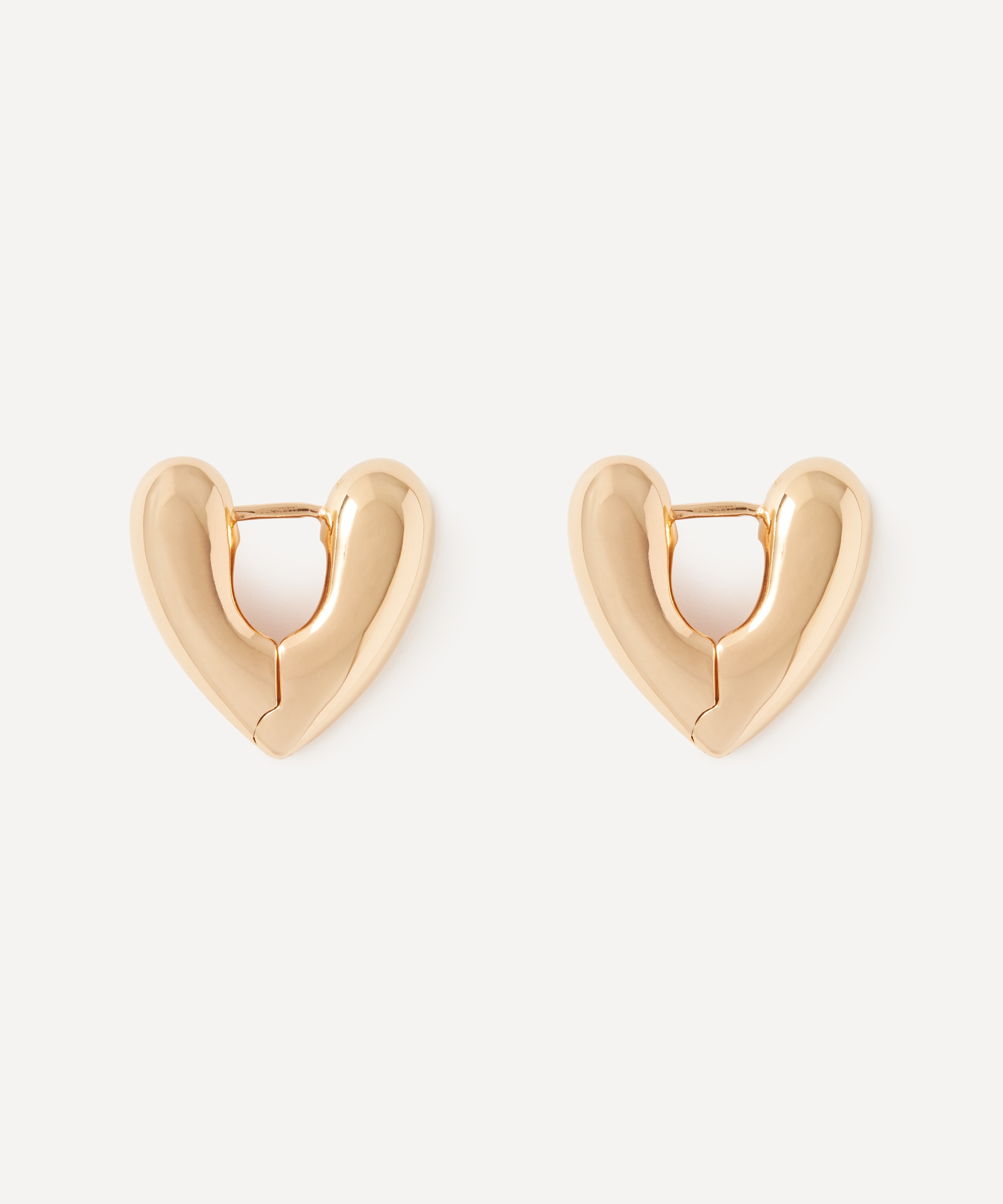 Annika Inez - 14ct Gold-Plated Heart Hoops image number 1