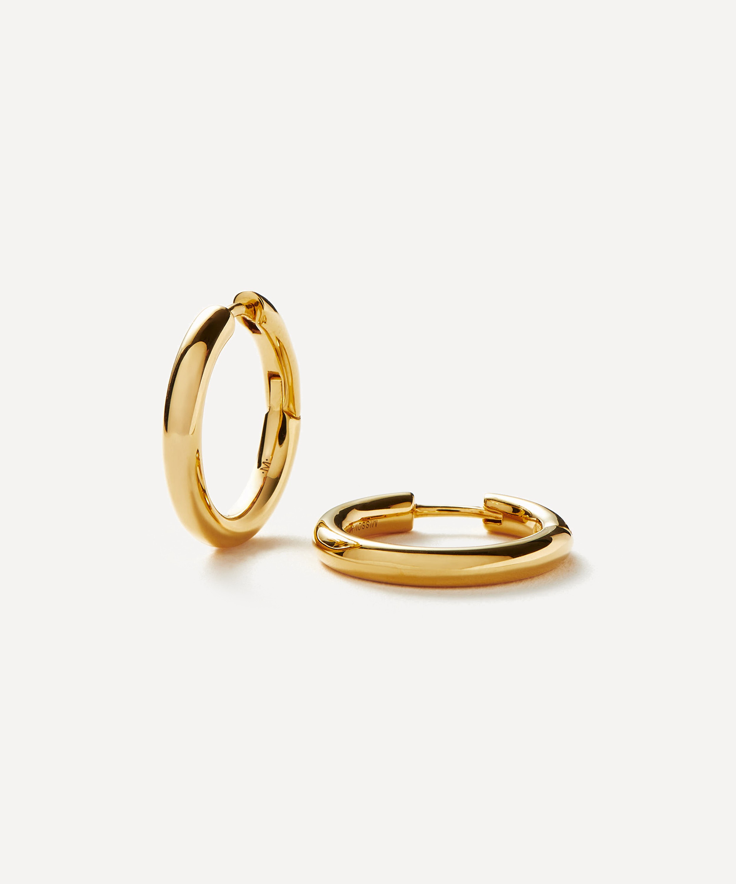 Missoma - 18ct Gold-Plated Classic Tunnel Medium Hoop Earrings image number 0