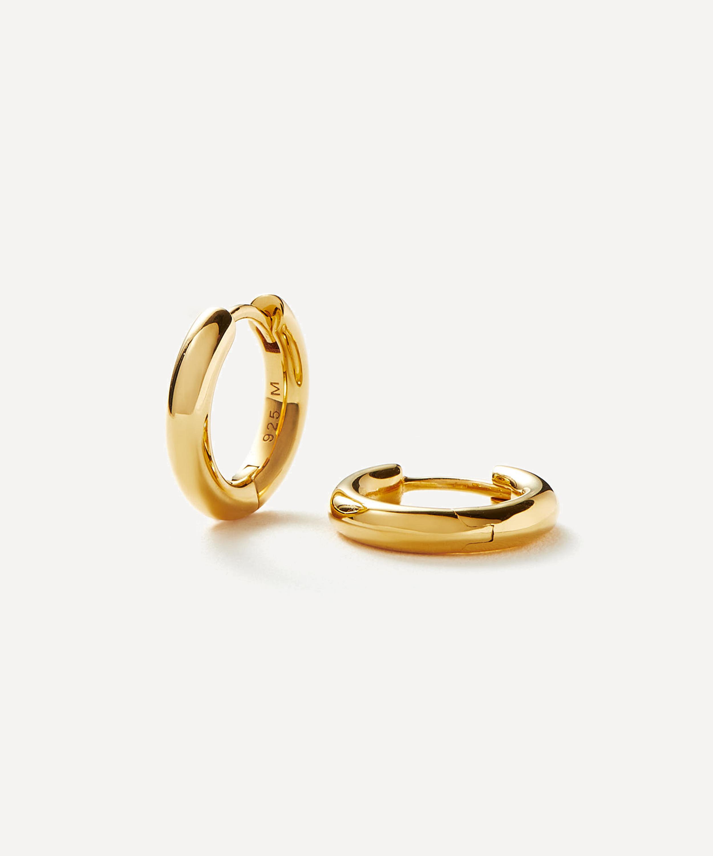 Missoma - 18ct Gold-Plated Vermeil Silver Tunnel Mini Hoop Earrings image number 0