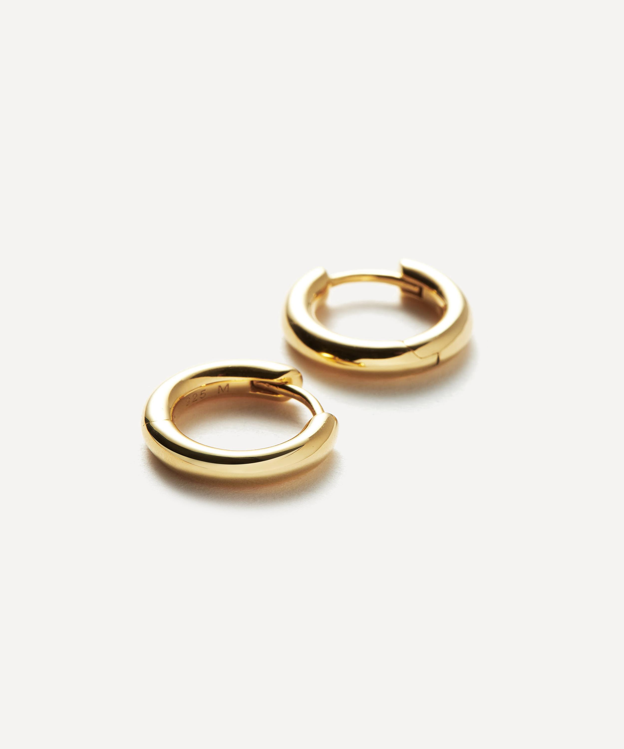 Missoma - 18ct Gold-Plated Vermeil Silver Tunnel Mini Hoop Earrings image number 2