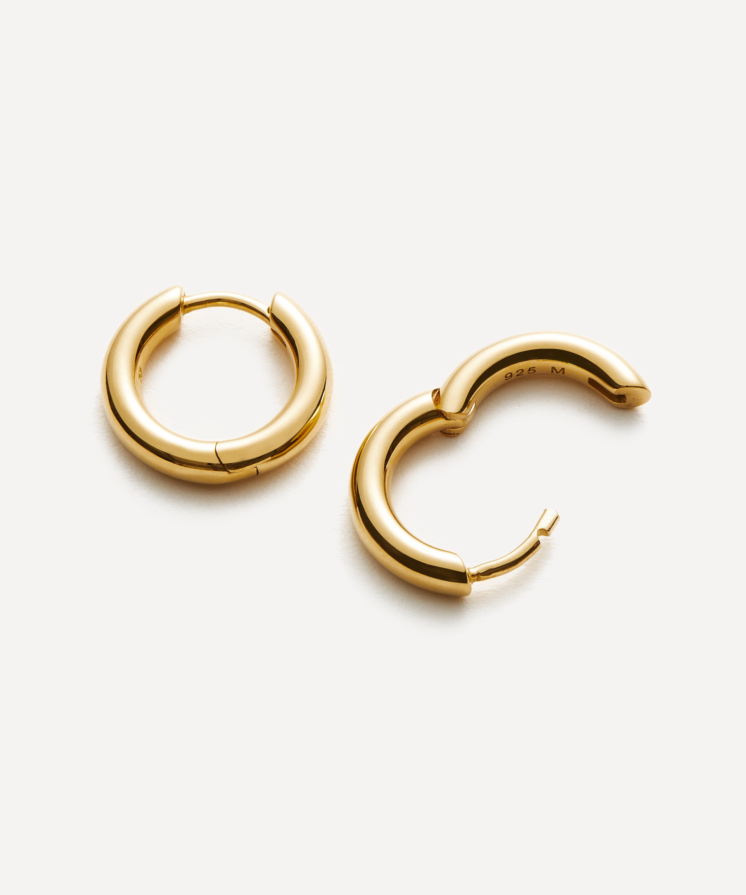 Missoma - 18ct Gold-Plated Vermeil Silver Tunnel Mini Hoop Earrings image number 3