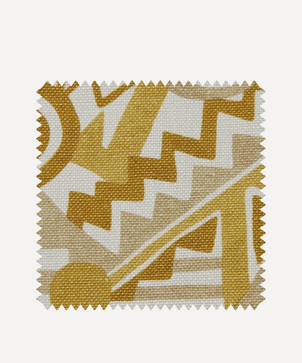 Liberty Interiors - Fabric Swatch - Zig Zag Linen in Sahara image number null