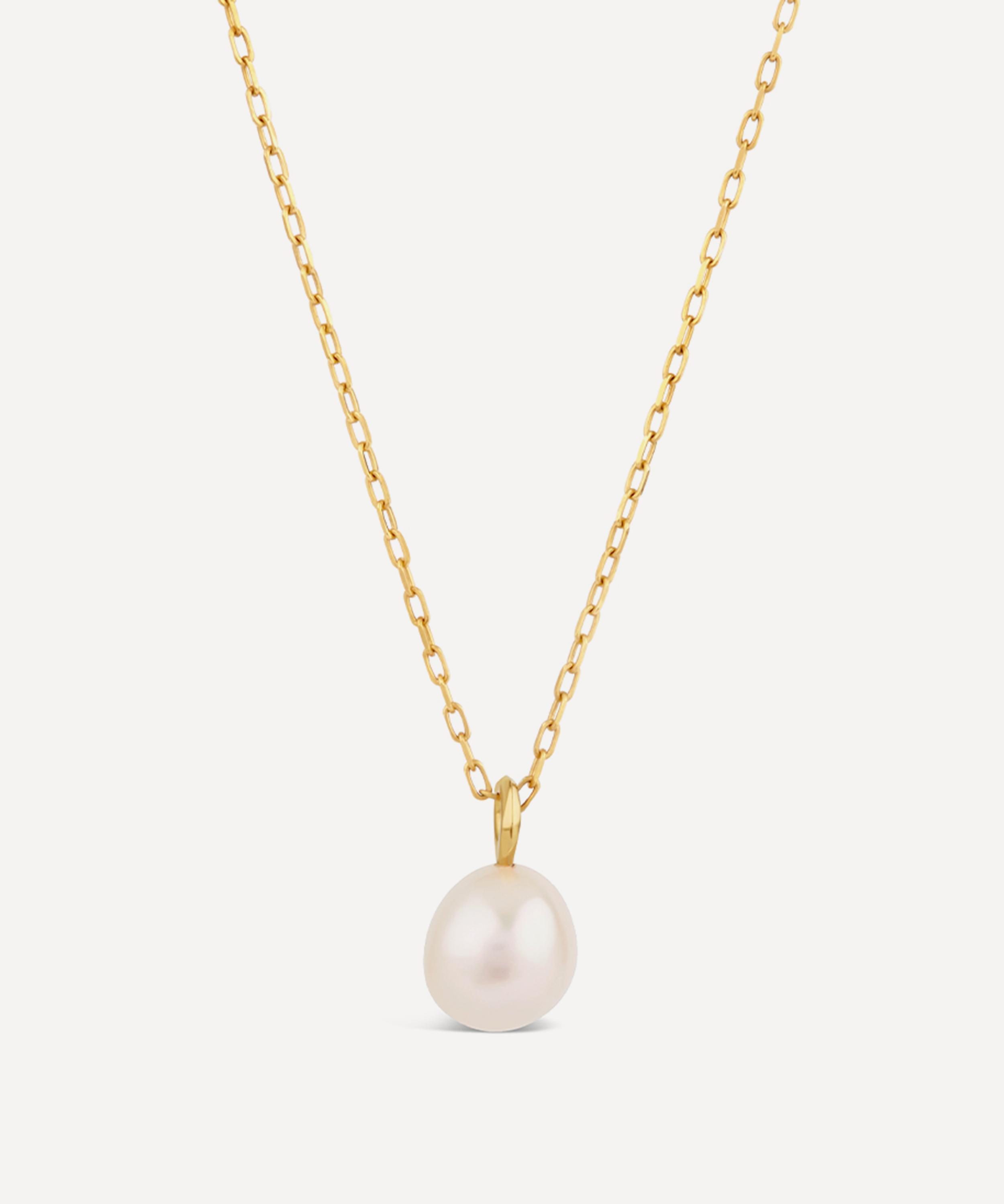 Dinny Hall - 22ct Gold-Plated Vermeil Silver Thalassa Pearl Pendant Necklace image number 0