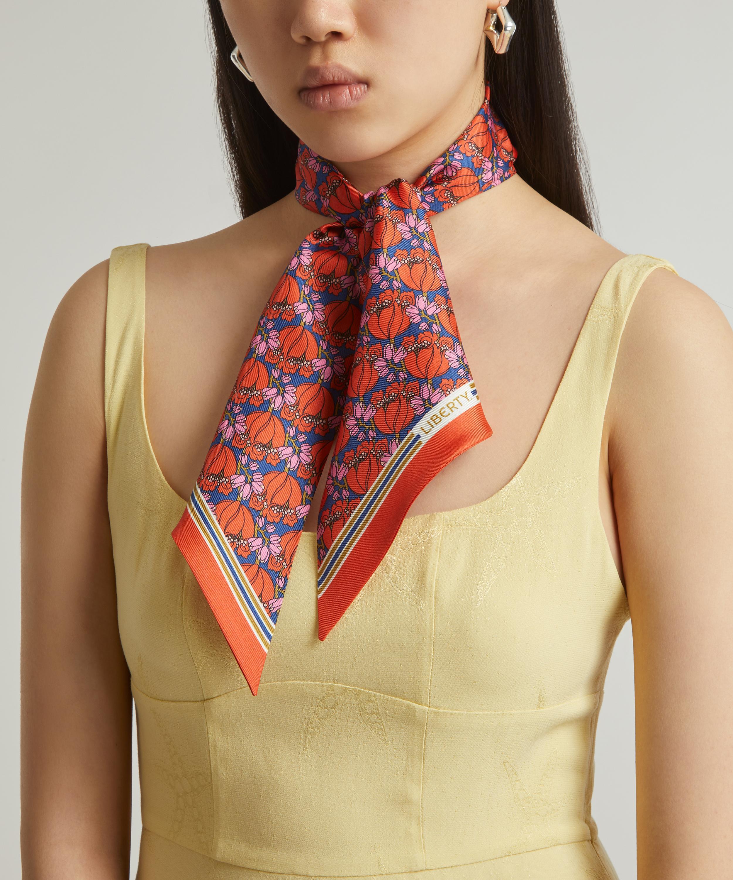 Liberty - Tudor Tulip 15X100 Silk Twill Ribbon Scarf image number 1