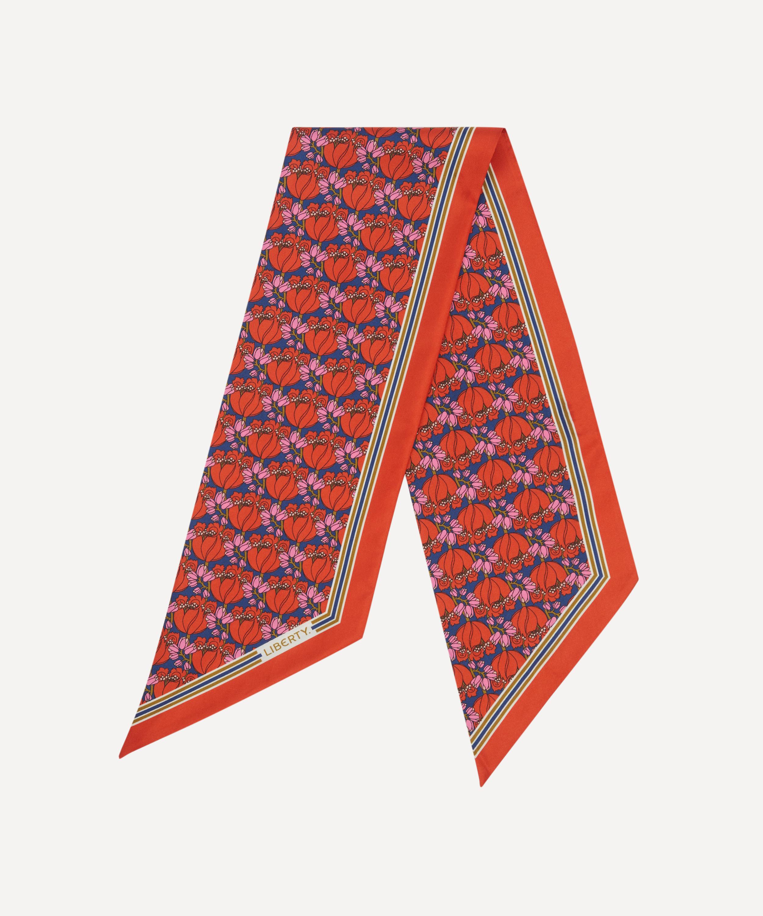 Liberty - Tudor Tulip 15X100 Silk Twill Ribbon Scarf image number 2