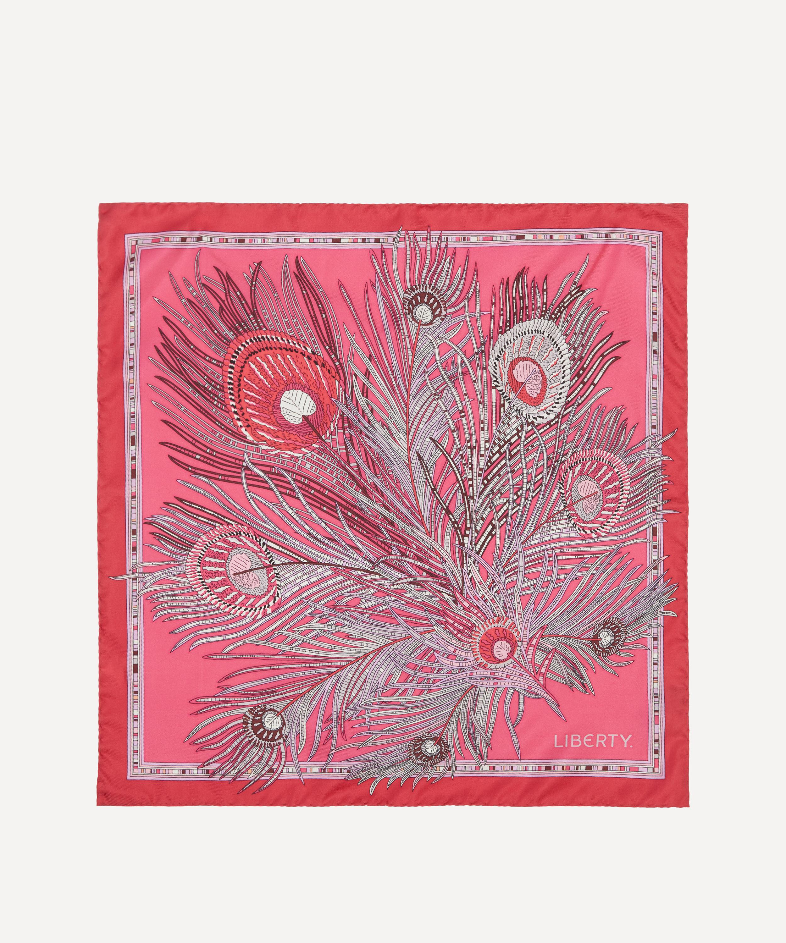 Liberty Big Smoke Silk Twill Scarf (45X45cm)