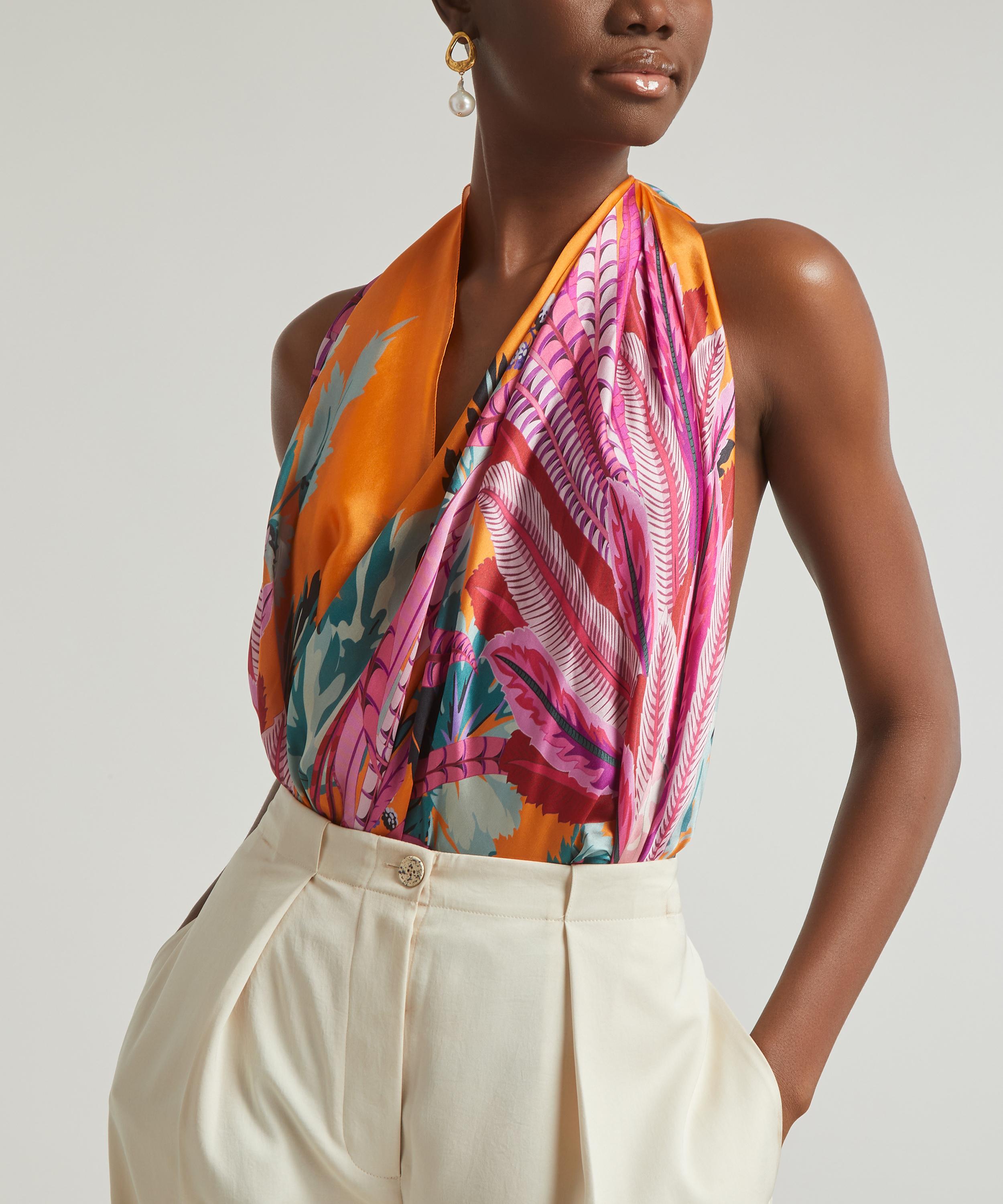 Silk scarf halter store top