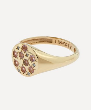 Liberty - 9ct Gold Equinox Morganite Signet Ring image number 3