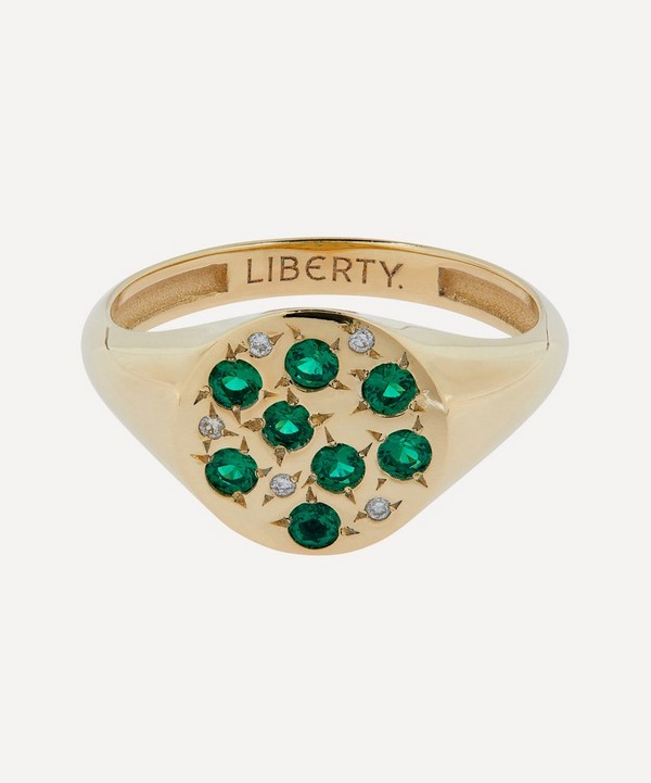 Liberty - 9ct Gold Equinox Tsavorite Signet Ring image number null