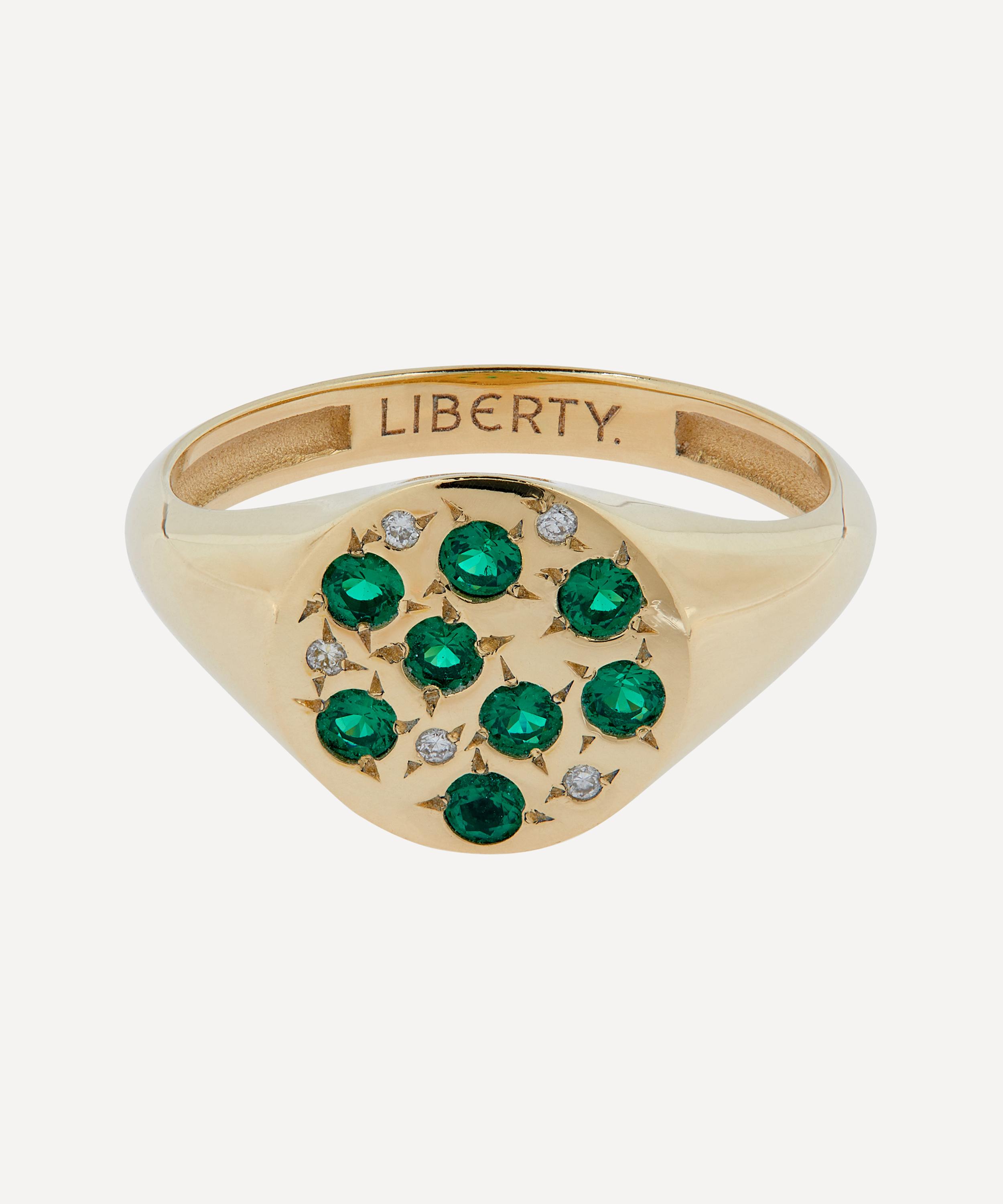 Liberty - 9ct Gold Equinox Tsavorite Signet Ring