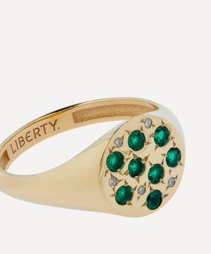 Liberty - 9ct Gold Equinox Tsavorite Signet Ring image number 3