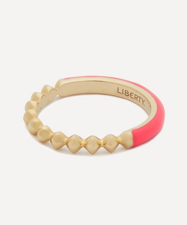 Liberty - 9ct Gold Eclipse Fluo Pink Band Ring