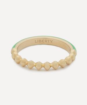 Liberty - 9ct Gold Eclipse Fluo Green Band Ring image number 2