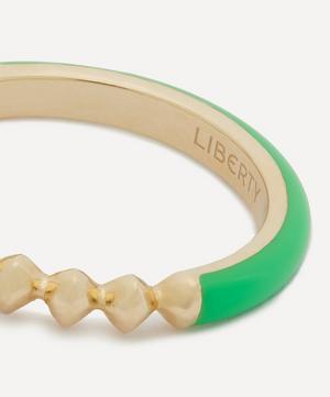 Liberty - 9ct Gold Eclipse Fluo Green Band Ring image number 3