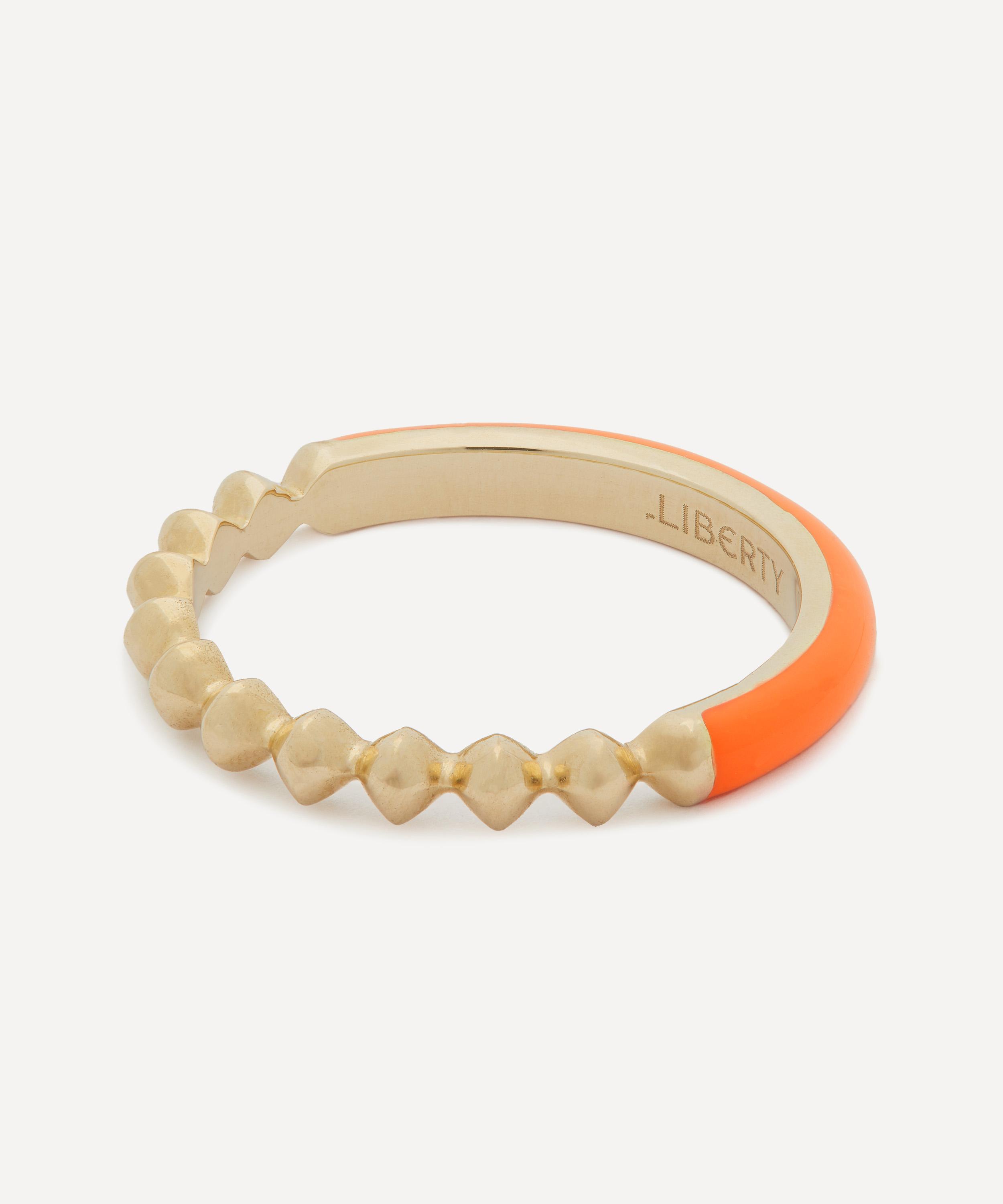 Liberty - 9ct Gold Eclipse Fluo Orange Band Ring image number 0