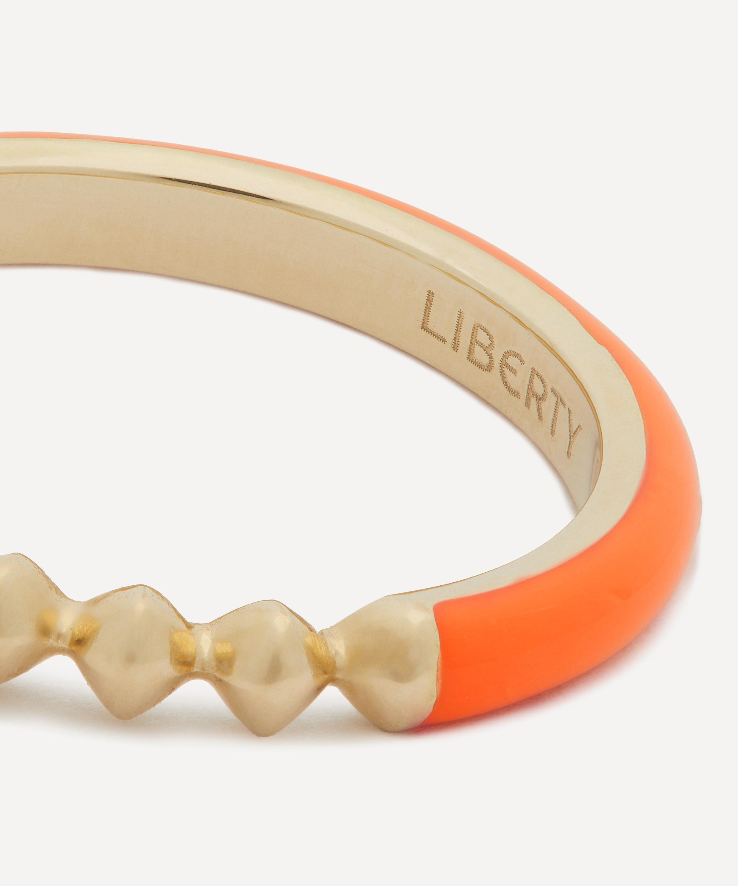 Liberty - 9ct Gold Eclipse Fluo Orange Band Ring image number 3