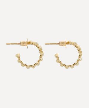 Liberty - 9ct Gold Eclipse Mini Creole Three Diamond Hoop Earrings image number 2