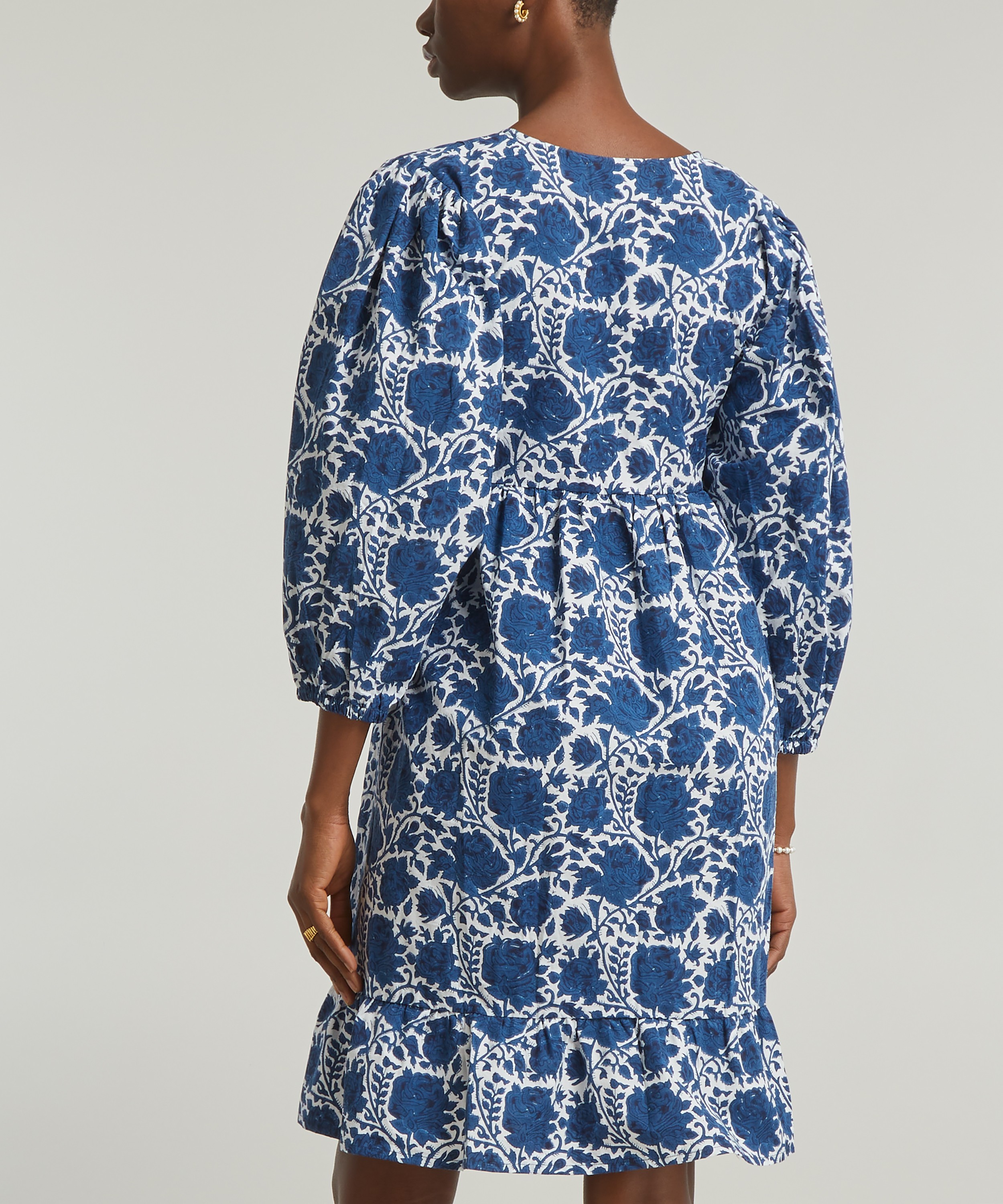 SZ Blockprints Jasset Indigo Mini-Dress | Liberty