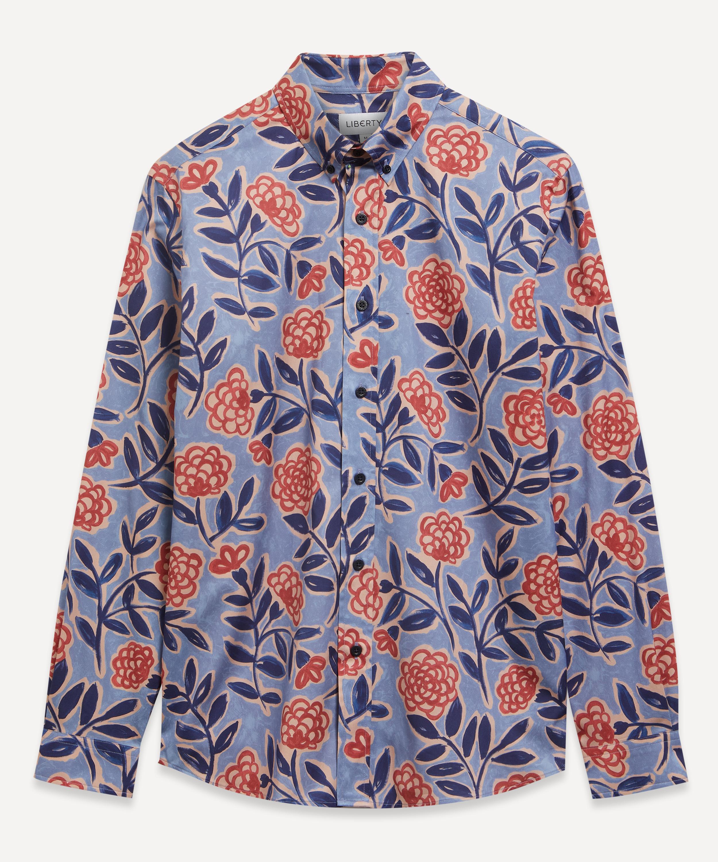 Broadwick Liberty Fabric Floral Print Men's Button-Down Shirt – Merc