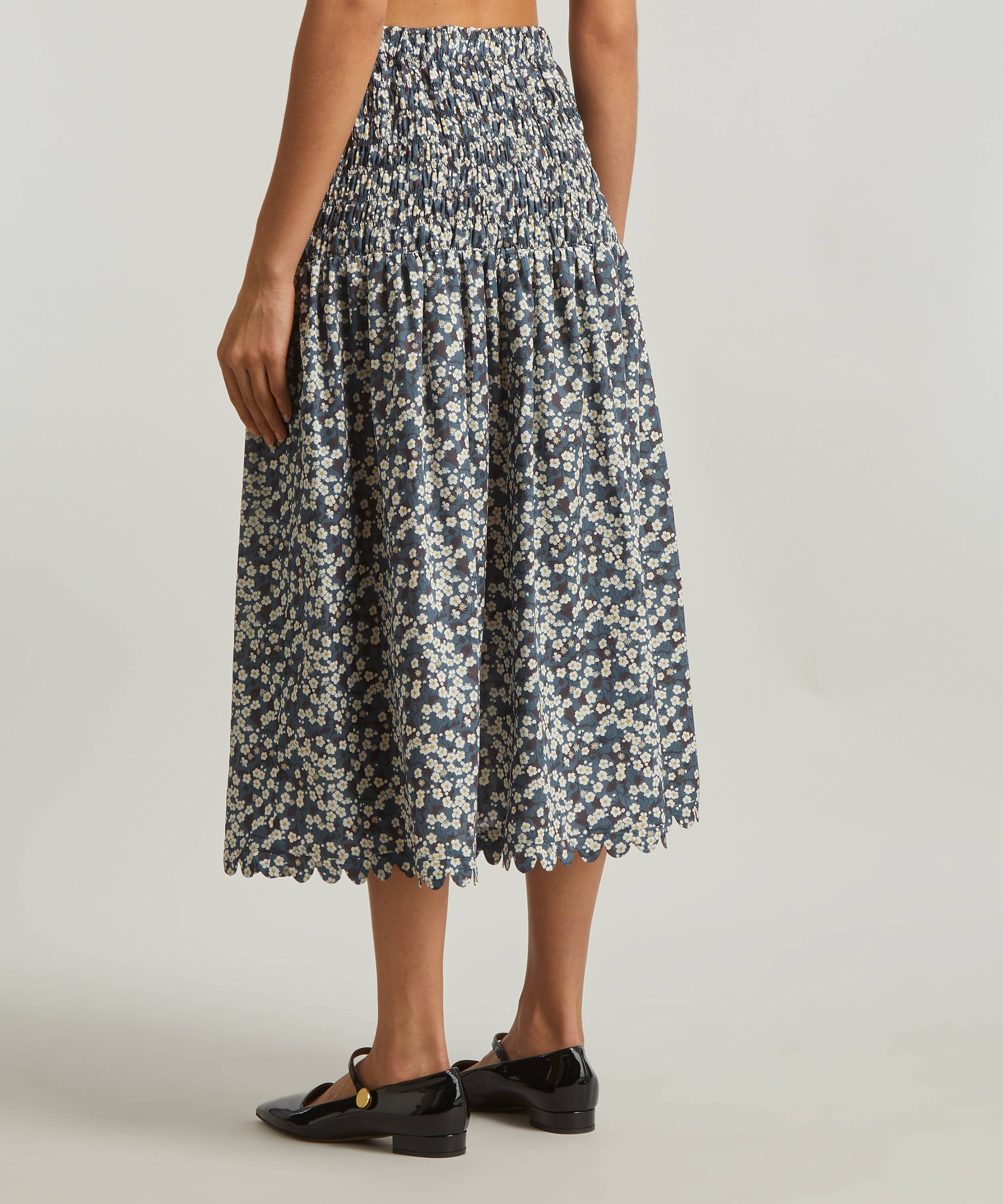 Horror Vacui Isa Mitsi Tana Lawn Cotton Smocked Skirt | Liberty