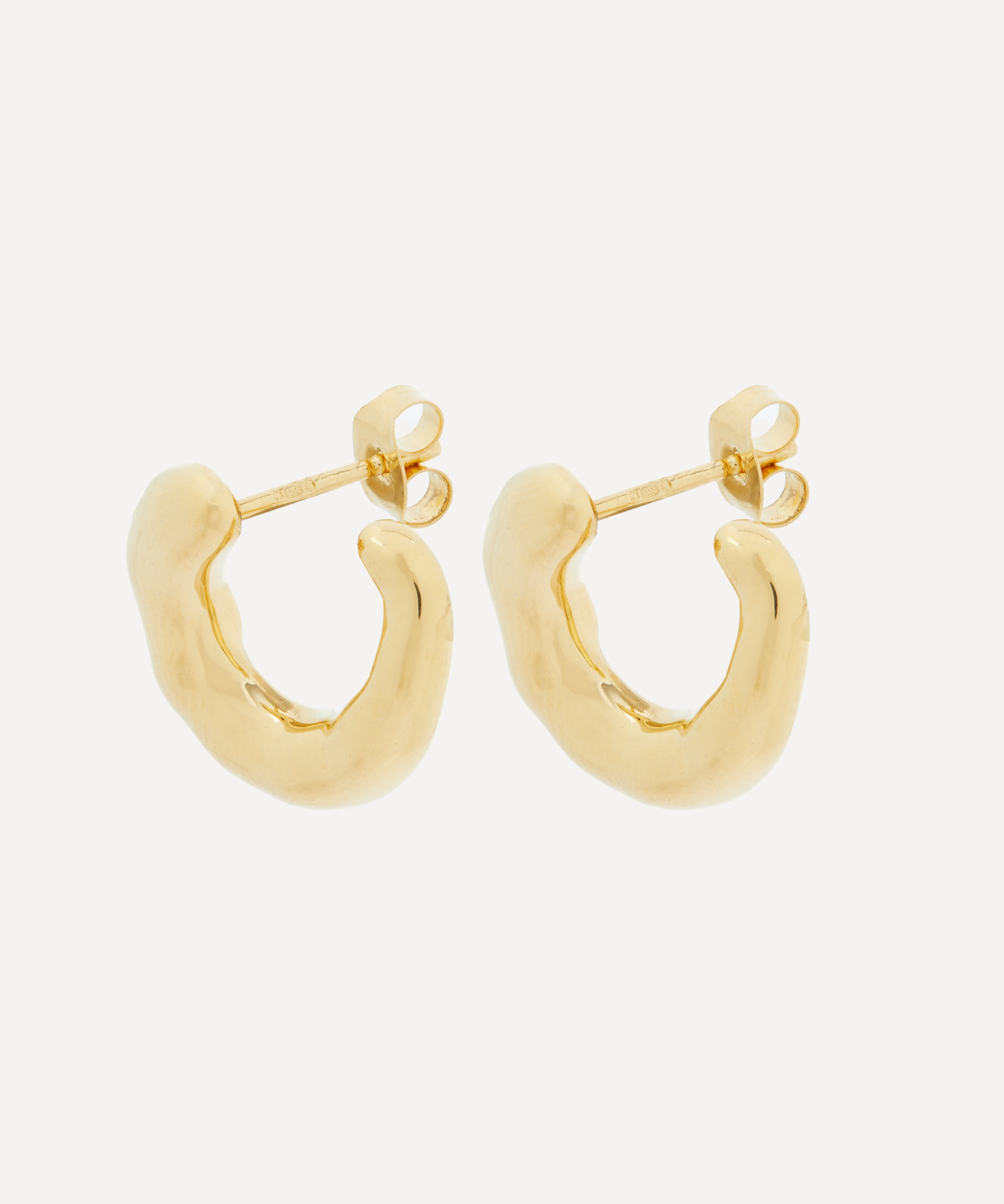 Missoma - 18ct Gold-Plated Vermeil Silver Molten Open Stud Earrings image number 1