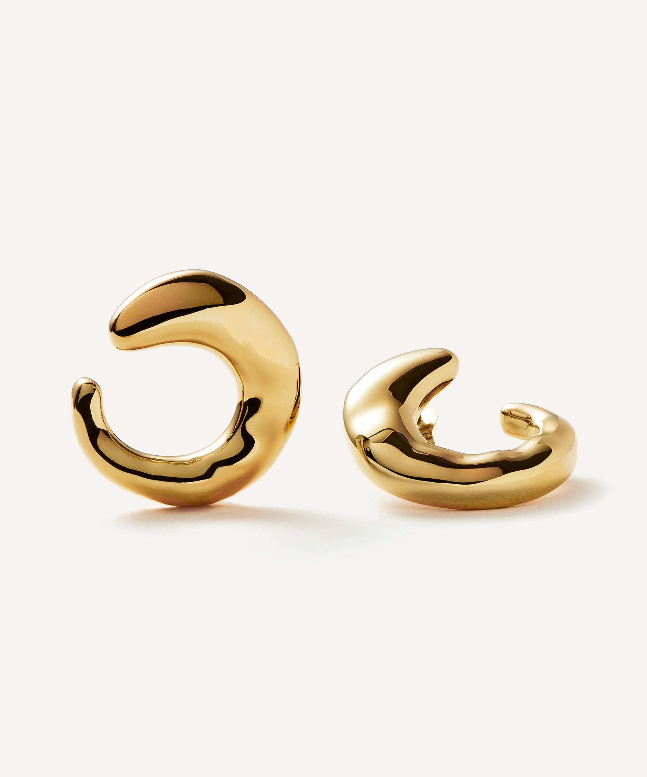 Missoma - 18ct Gold-Plated Molten Large Open Stud Earrings image number 0