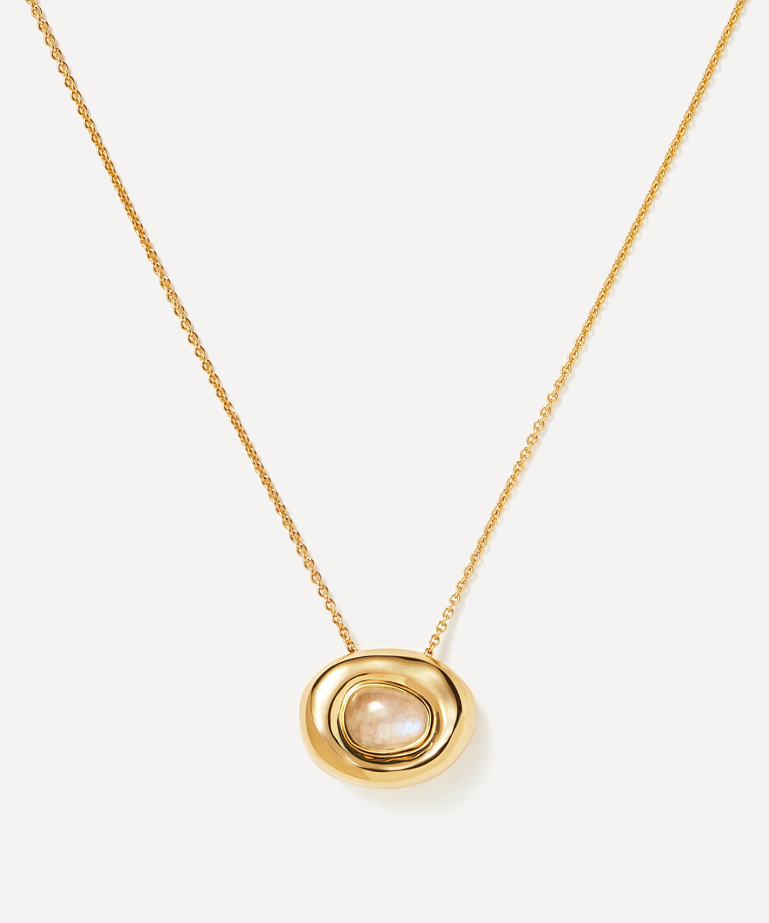 Missoma - 18ct Gold-Plated Vermeil Silver Molten Gemstone Doughnut Pendant Necklace image number 0