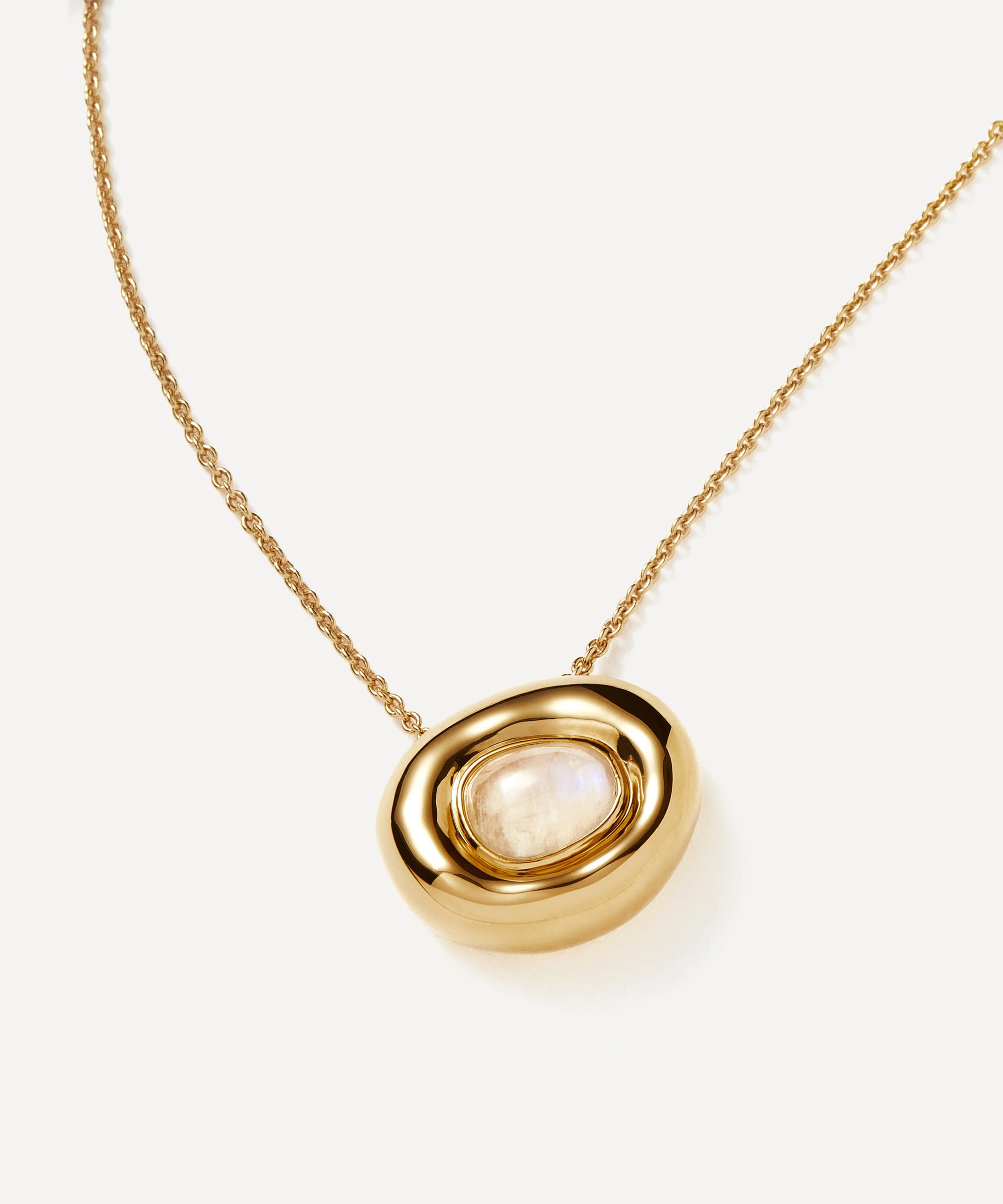Missoma - 18ct Gold-Plated Vermeil Silver Molten Gemstone Doughnut Pendant Necklace image number 2