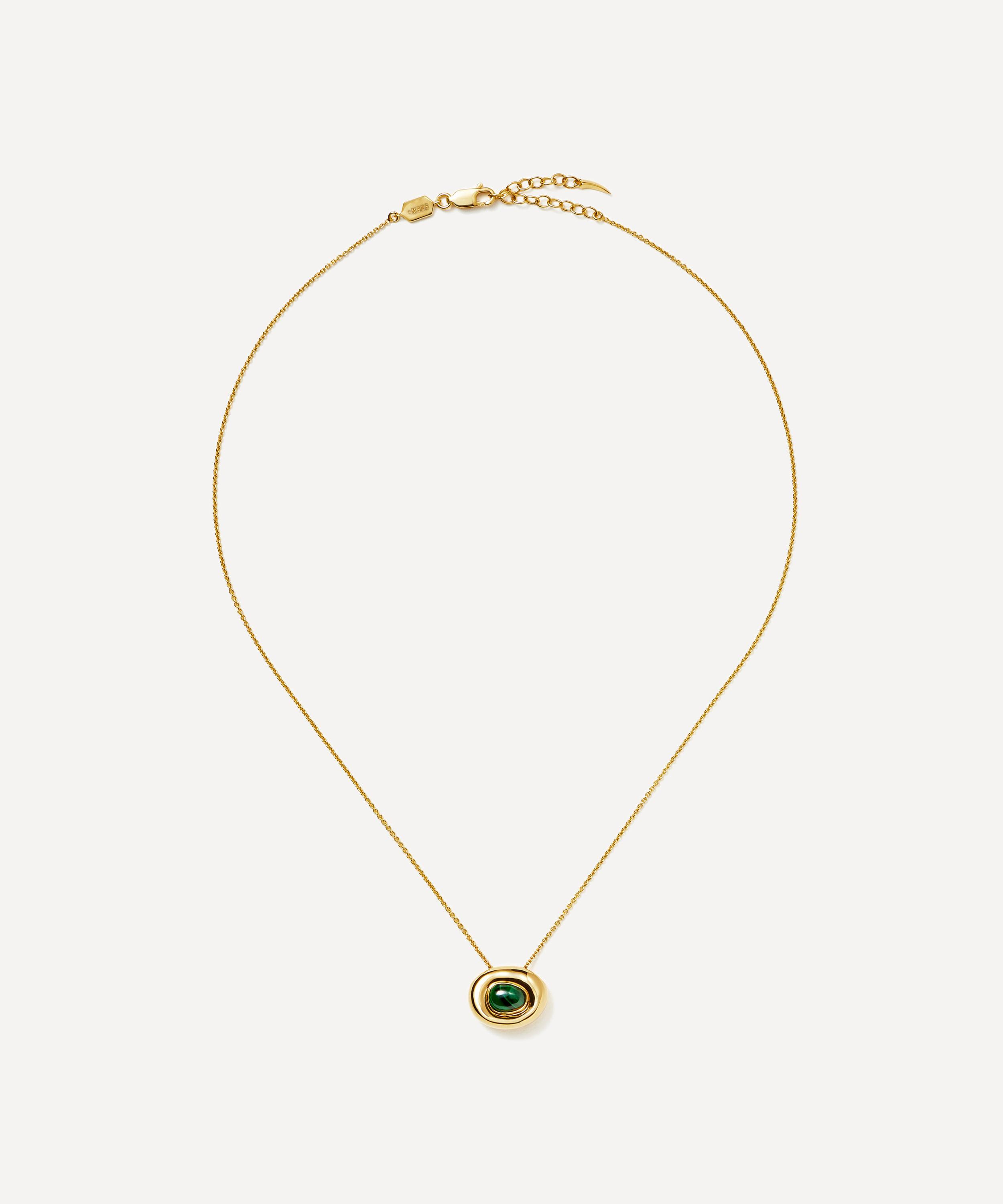 Missoma - 18ct Gold-Plated Vermeil Silver Molten Gemstone Doughnut Pendant Necklace image number 0