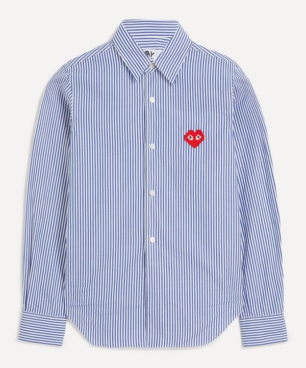 Comme des Garçons Play - Striped Heart Invader Shirt