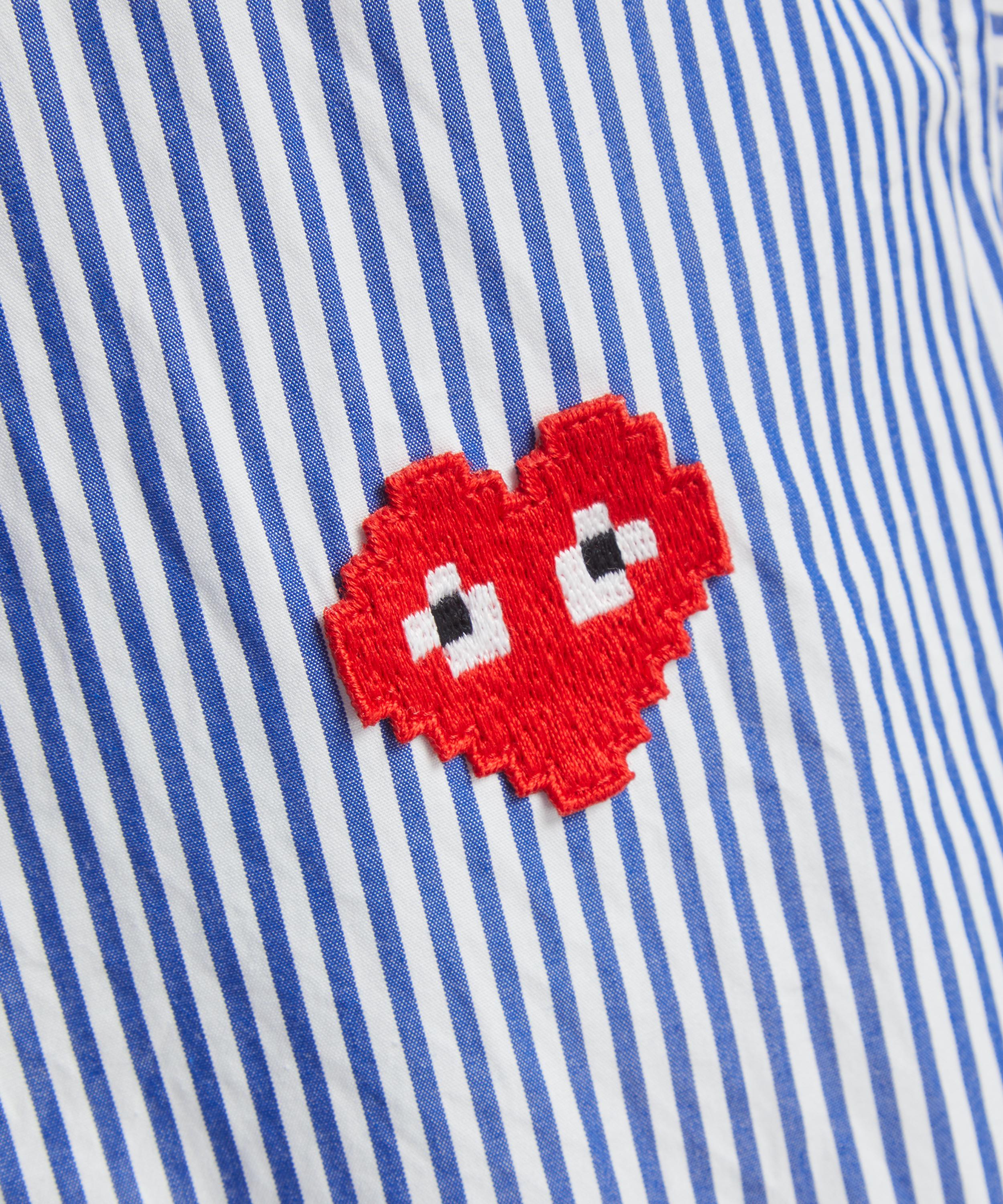 Comme des Garçons Play - Striped Heart Invader Shirt image number 4