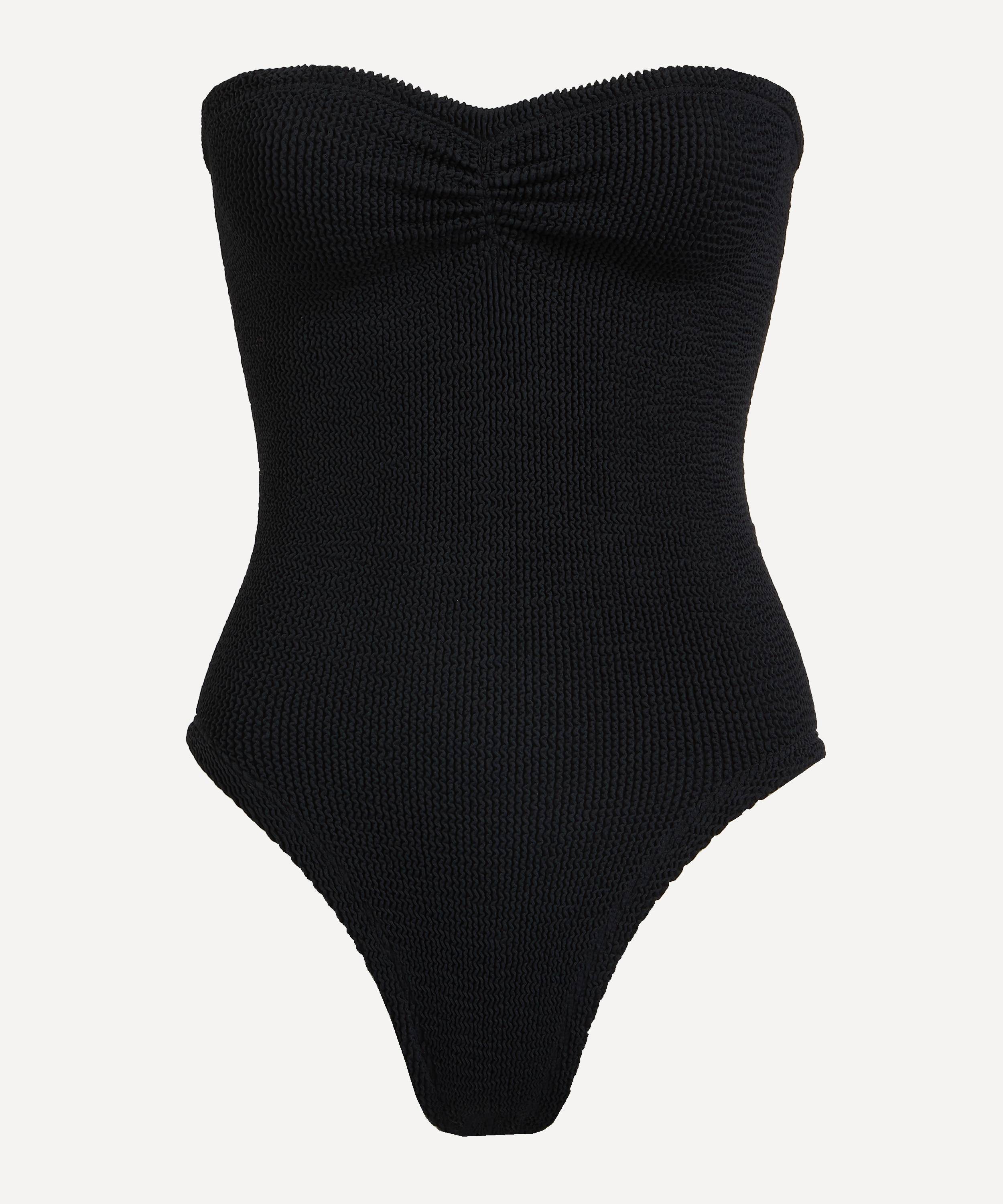 Hunza G Brooke Black Crinkle Swimsuit Liberty 