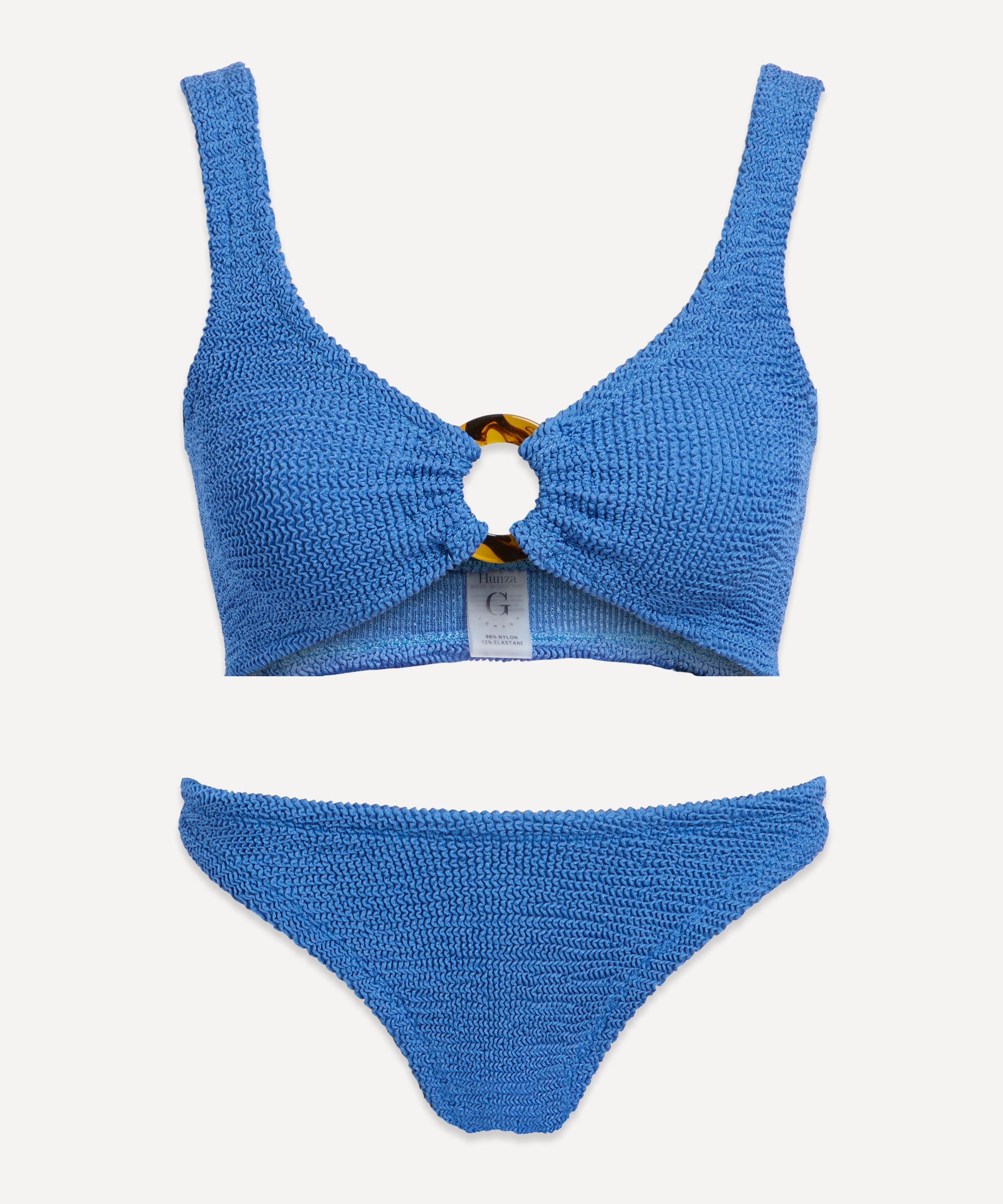 Hunza G - Julia Metallic Denim Crinkle Bikini image number 0