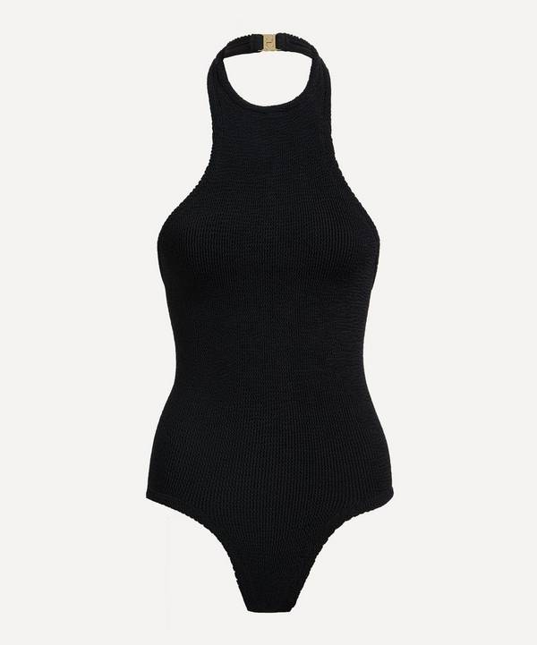 Hunza G - Polly Black Crinkle Swimsuit