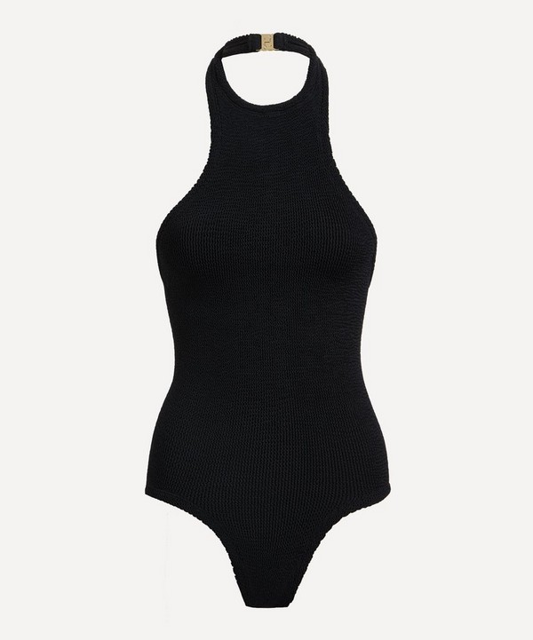 Hunza G - Polly Black Crinkle Swimsuit image number null